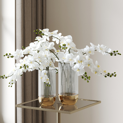 兰花花瓶 花艺插花su模型