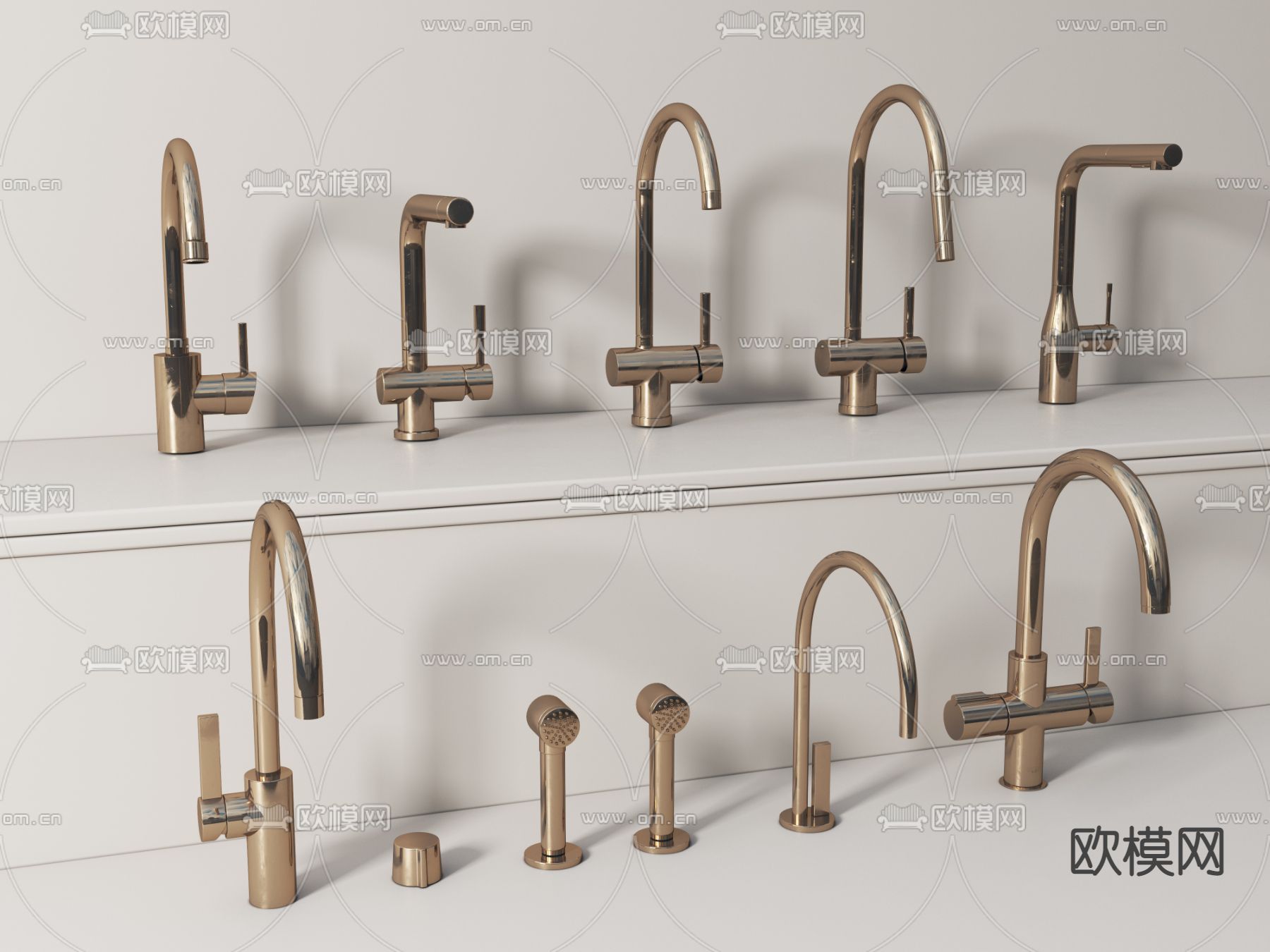 轻奢水龙头3d模型下载