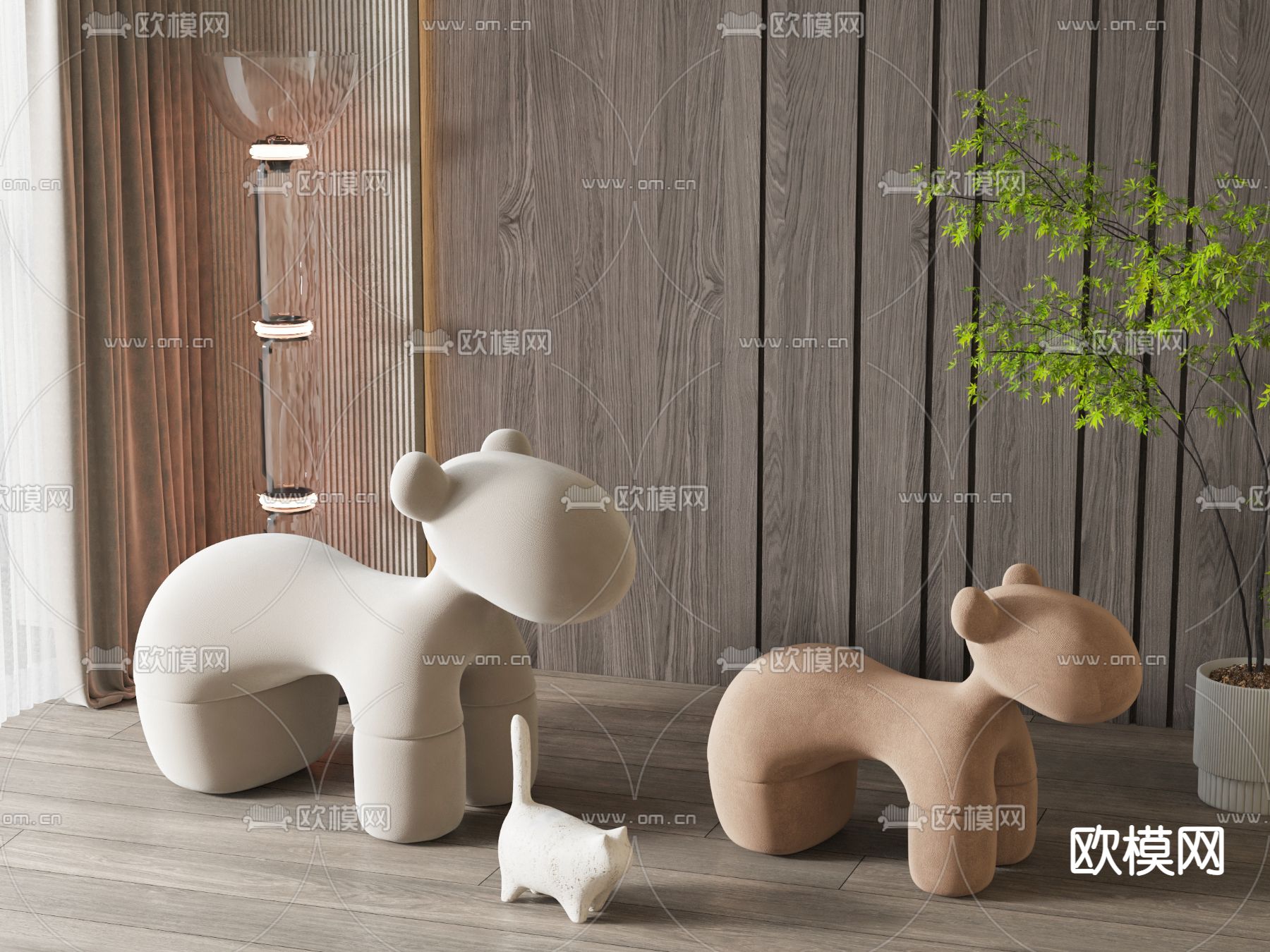 凳子 儿童凳 卡通凳3d模型下载