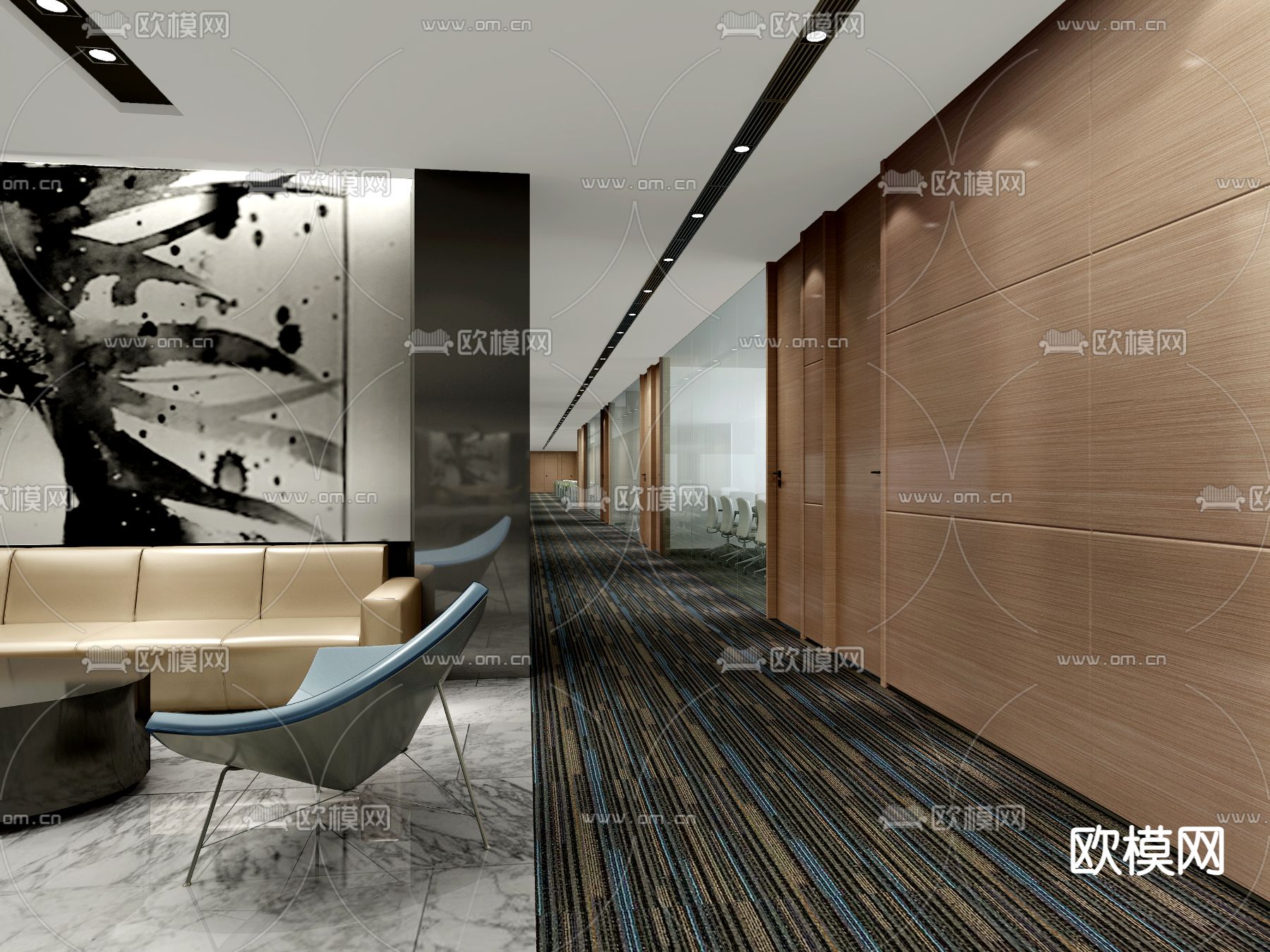 会议室 公共区域su模型下载（渲染图4）