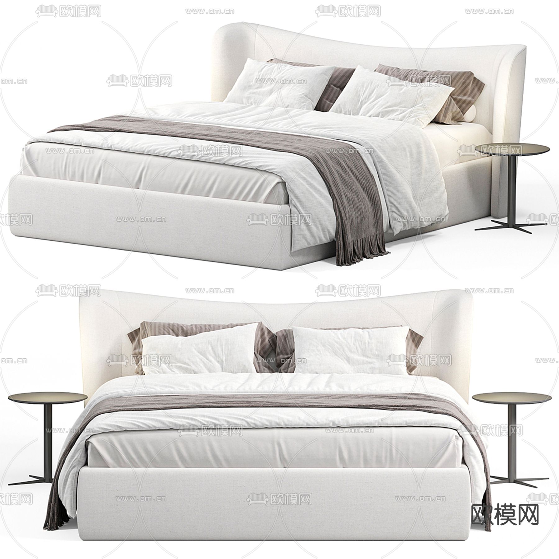 Pianca 双人床3d模型下载（渲染图5）