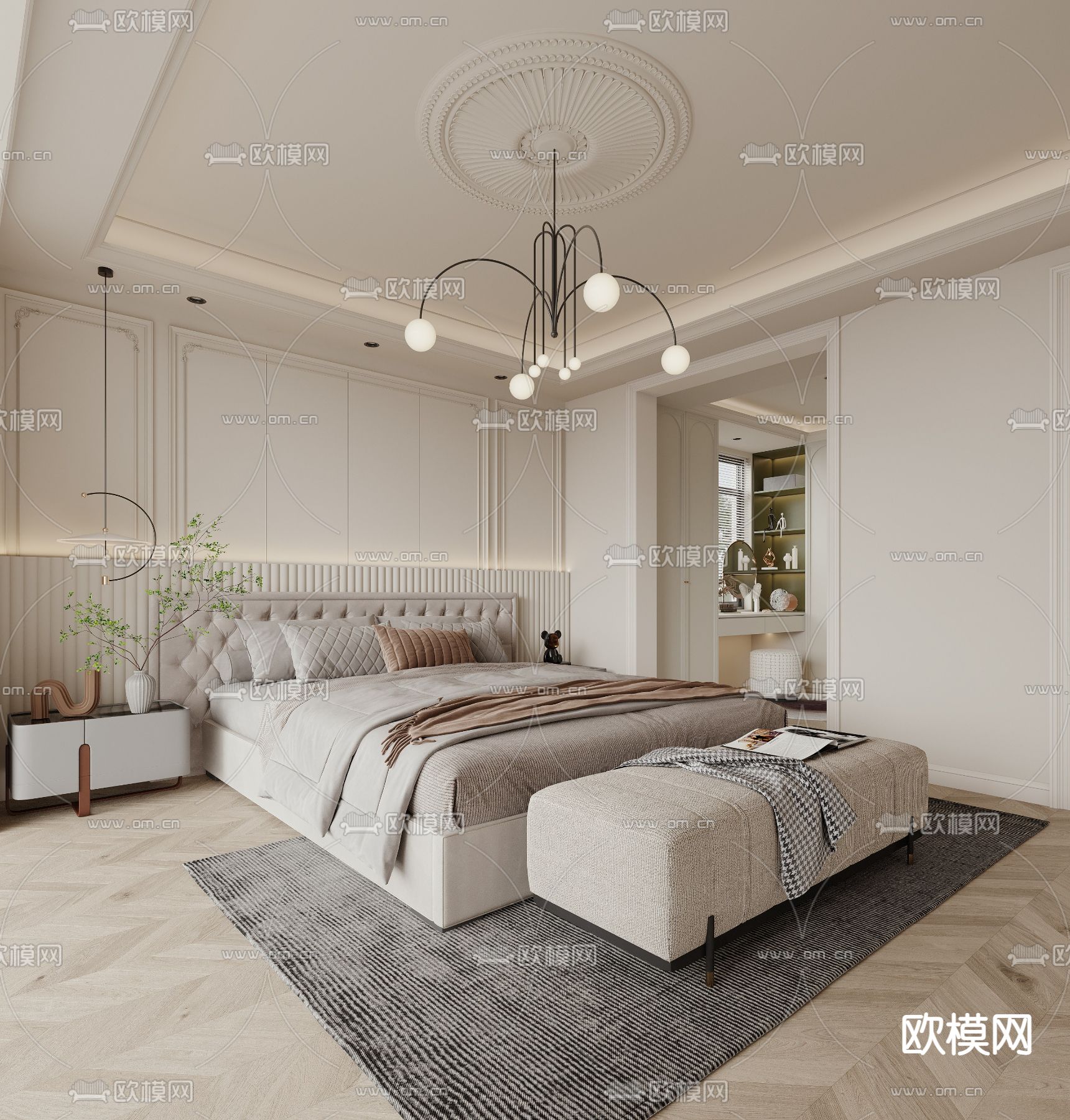 北欧客餐厅3d模型下载（渲染图5）