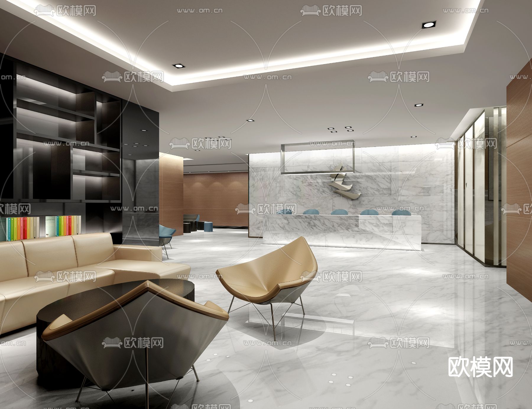 会议室 公共区域su模型下载（渲染图2）