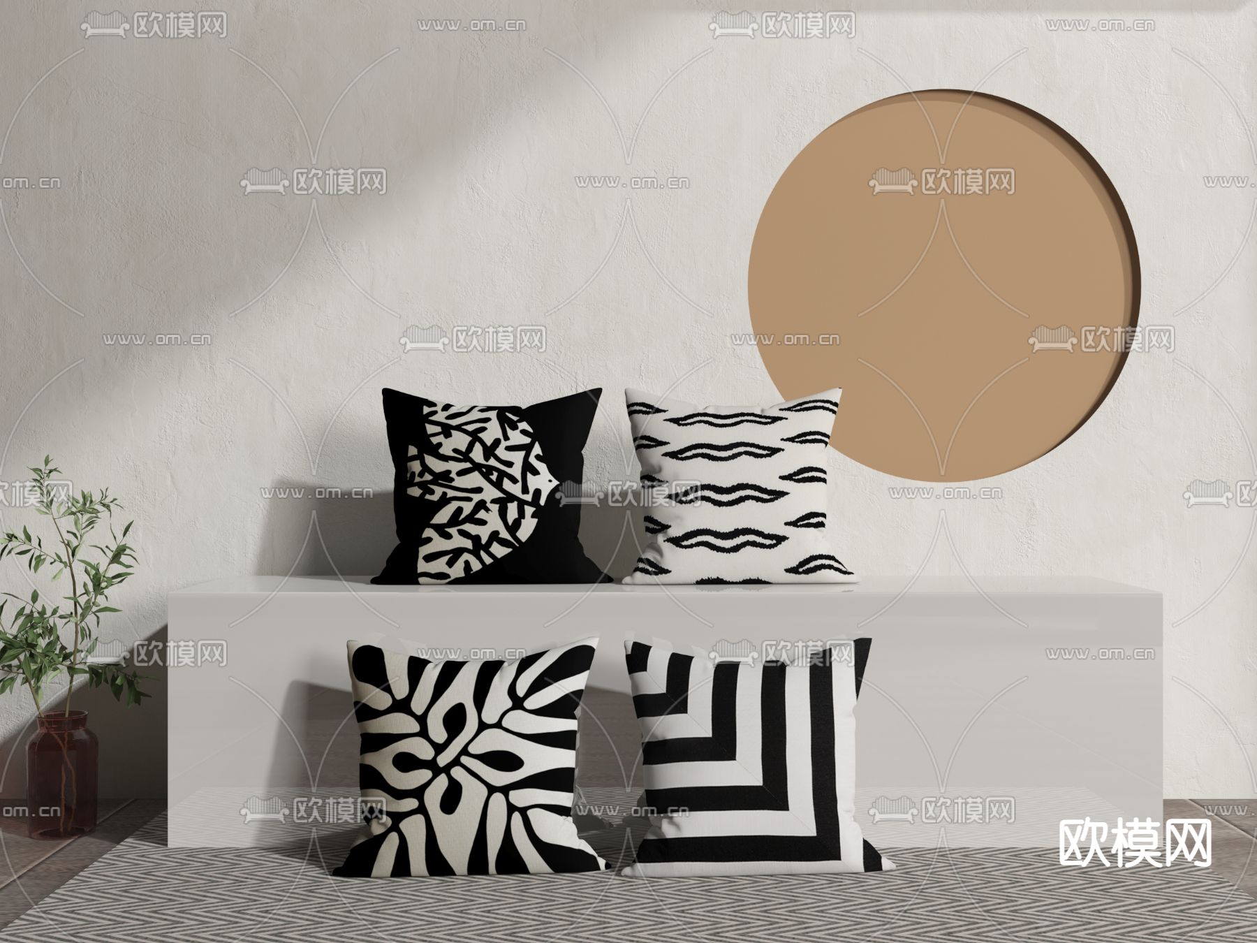 抱枕 靠枕 枕头3d模型下载