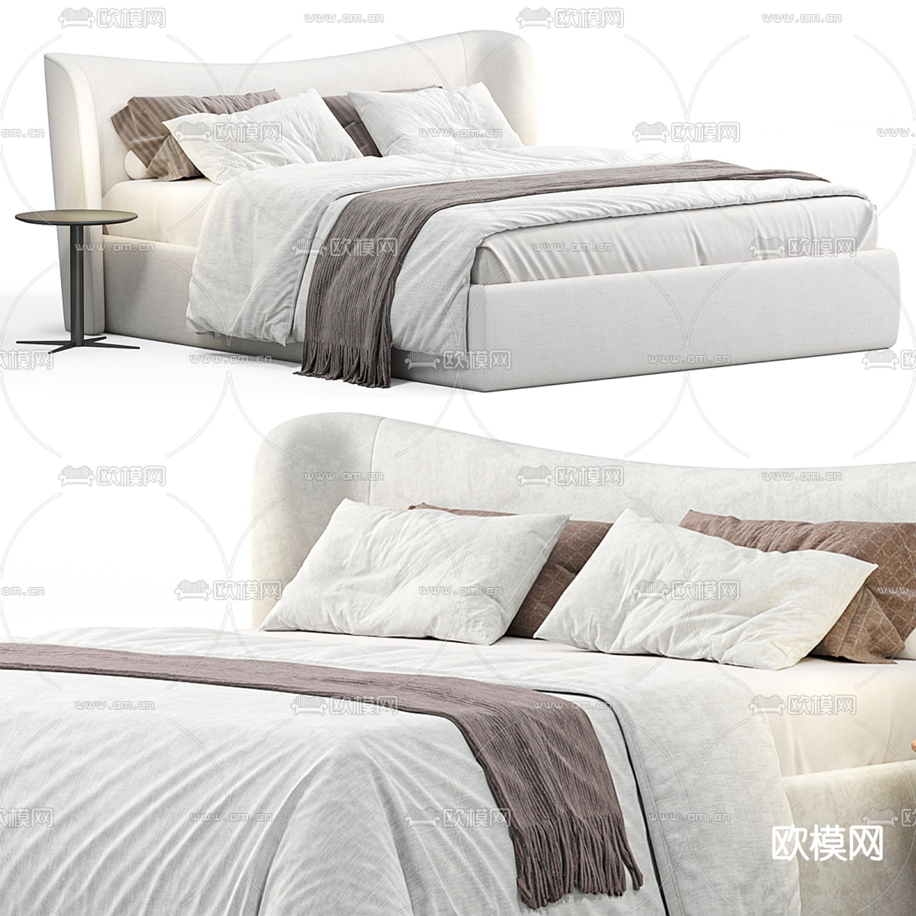 Pianca 双人床3d模型下载（渲染图3）