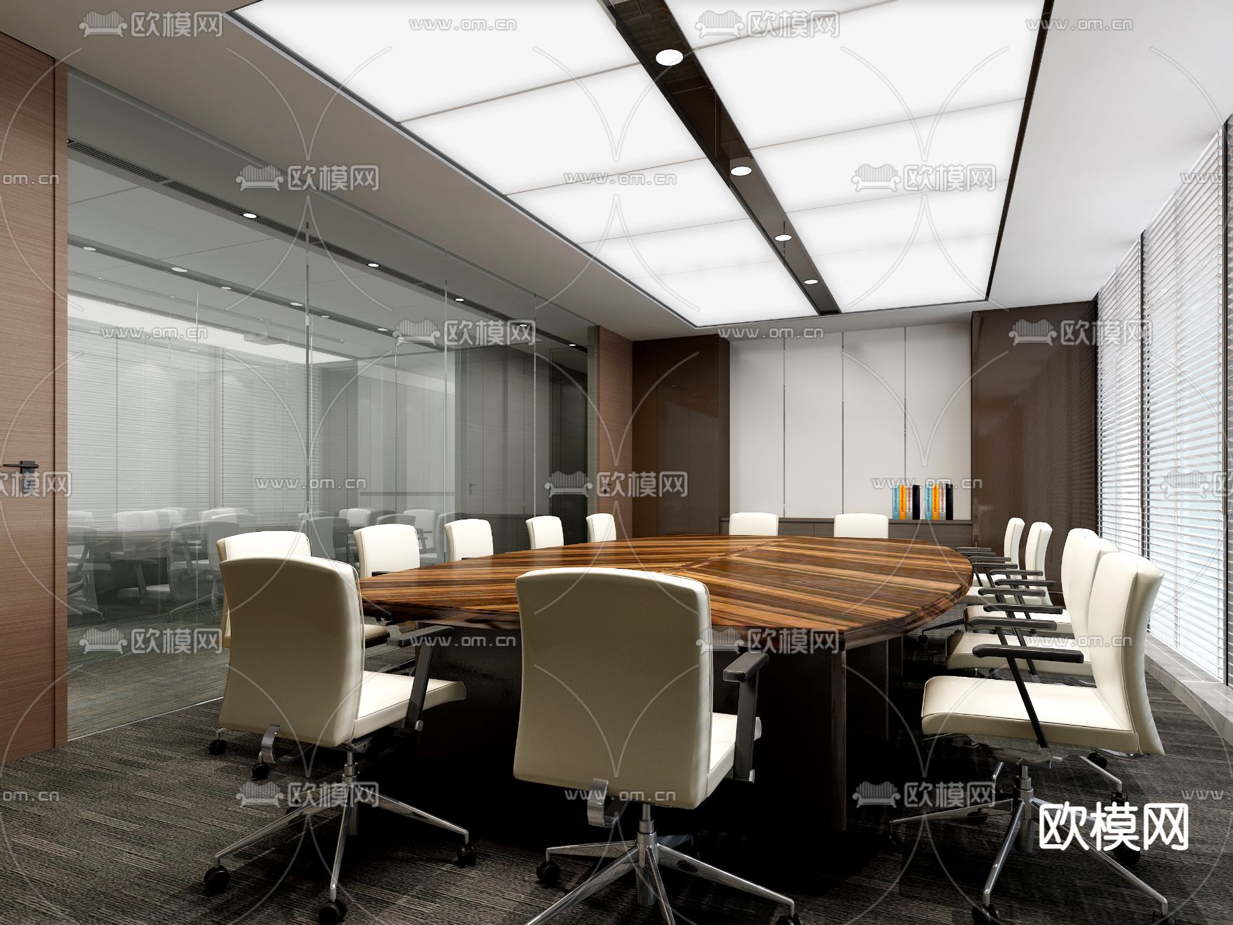 会议室 公共区域su模型下载（渲染图1）