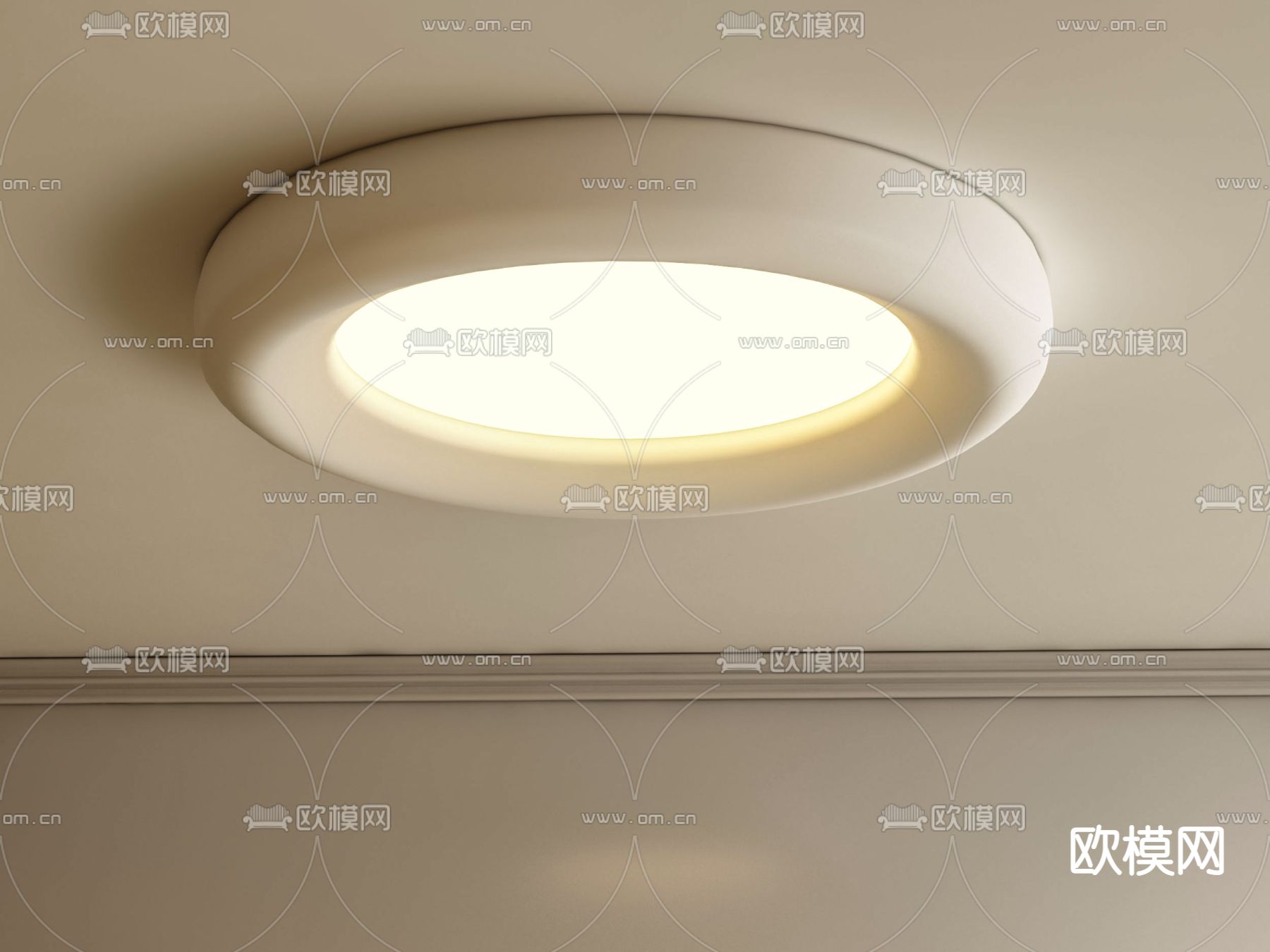 圆形吸顶灯 卧室吸顶灯3d模型下载