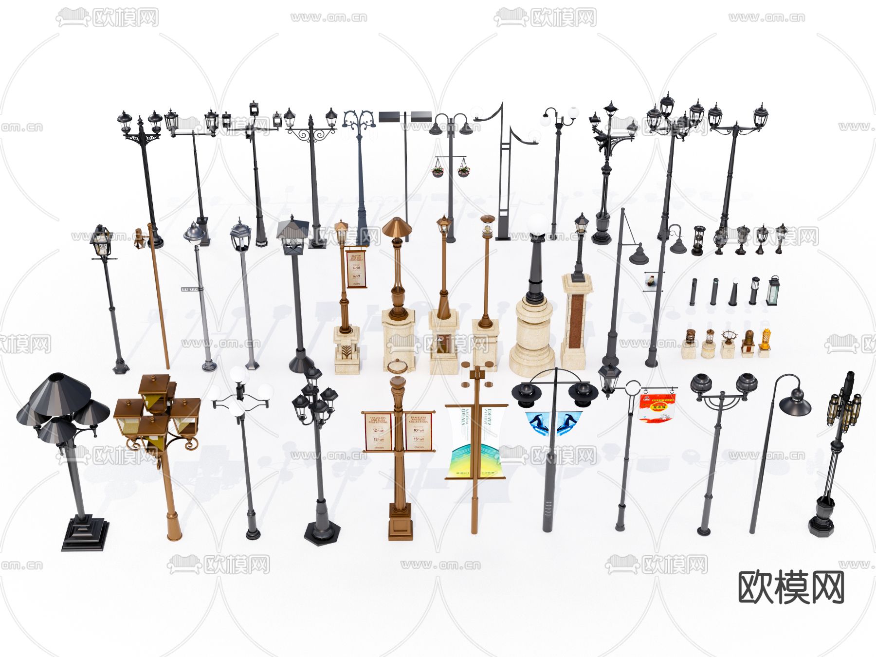 欧式路灯su模型下载（渲染图2）