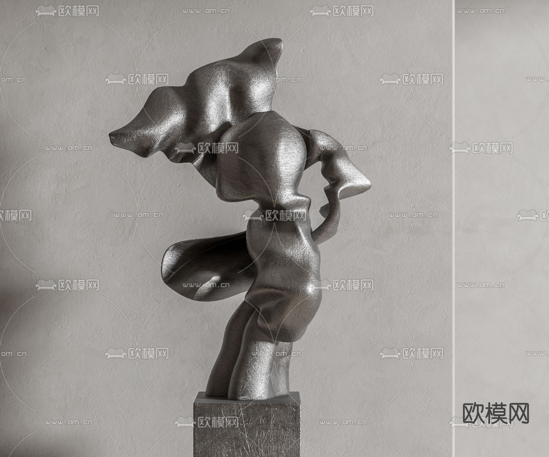 抽象雕塑摆件su模型下载（渲染图1）
