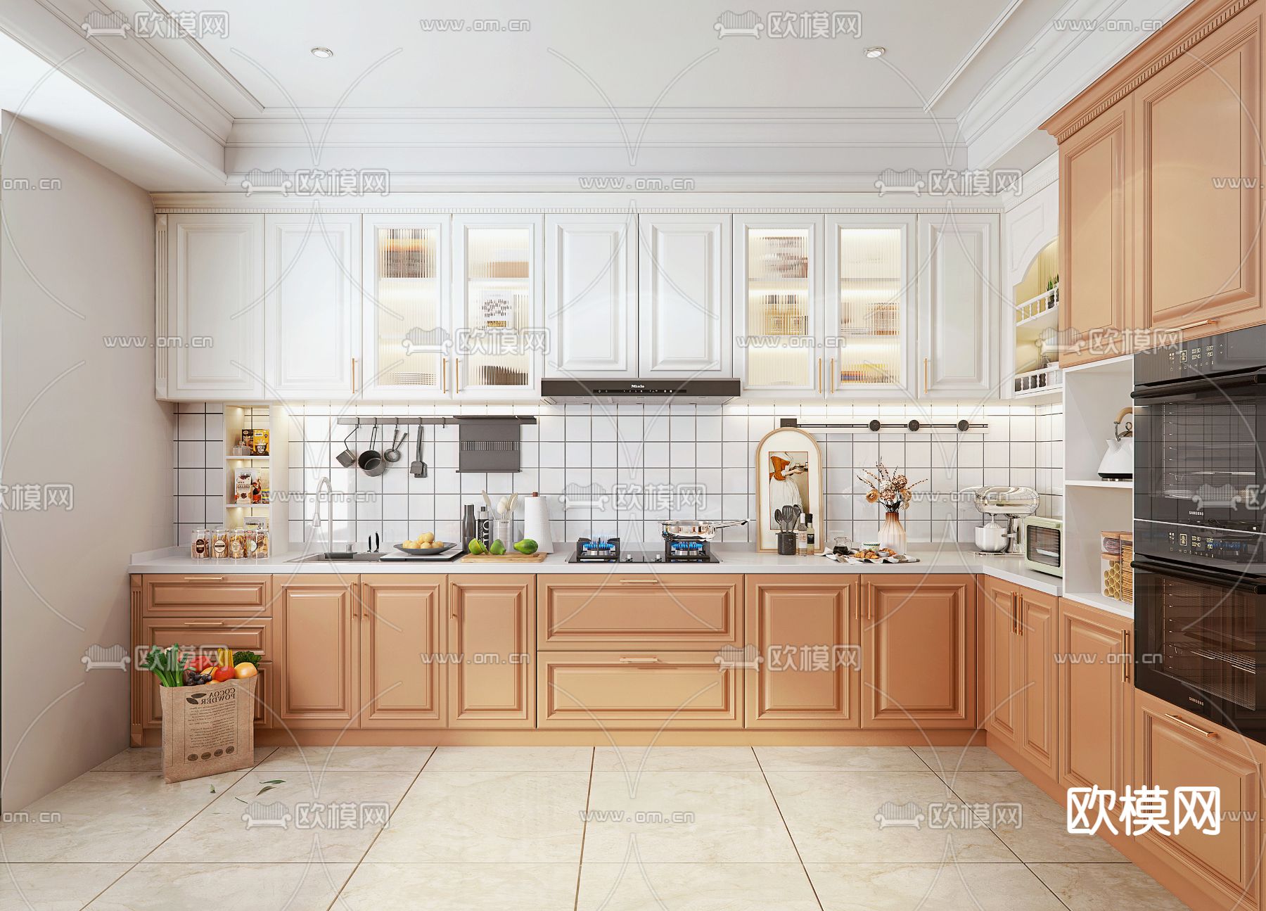 现代厨房模型_3d现代厨房模型下载_3d现代厨房max模型免费下载_建E室内设计网