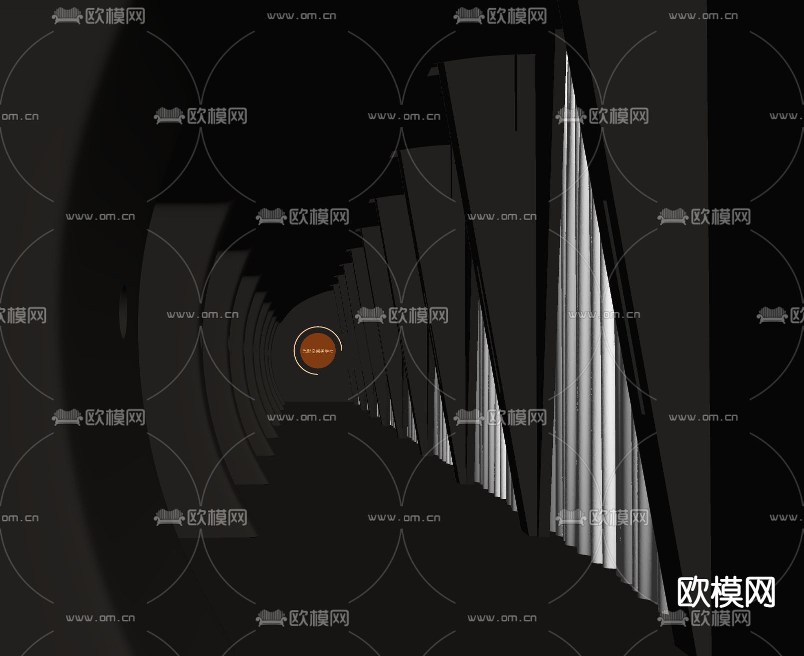 走廊过道su模型下载（渲染图2）