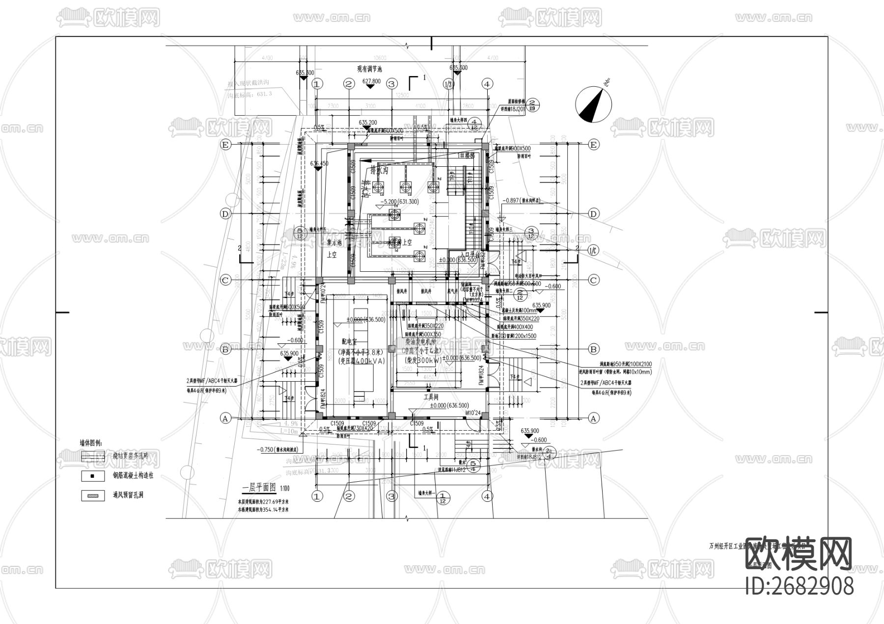 工业固体废物处置场工程技改cad施工图下载（渲染图2）