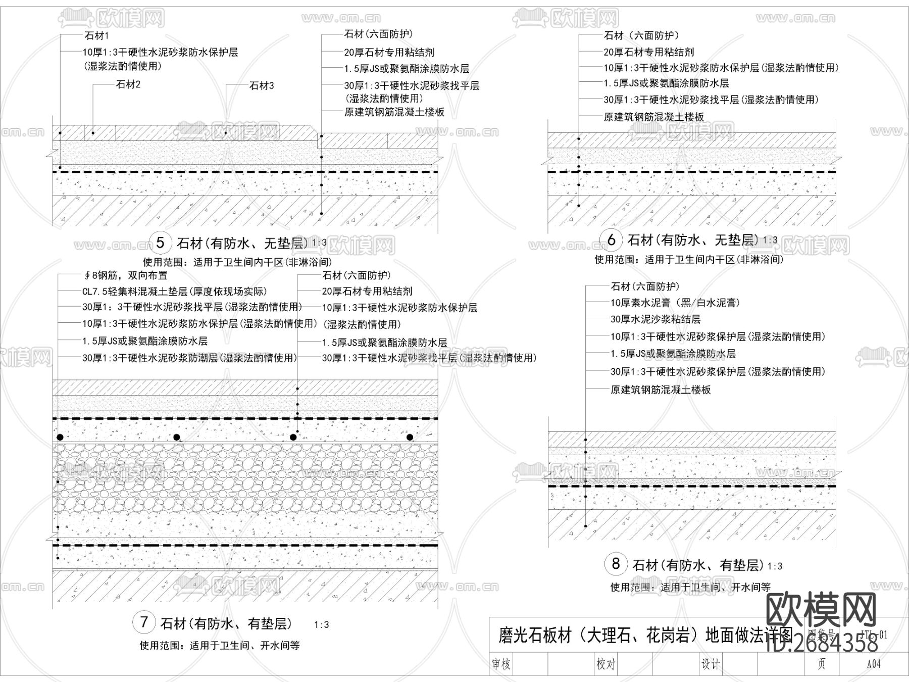 石材工艺节点大样下载（渲染图4）
