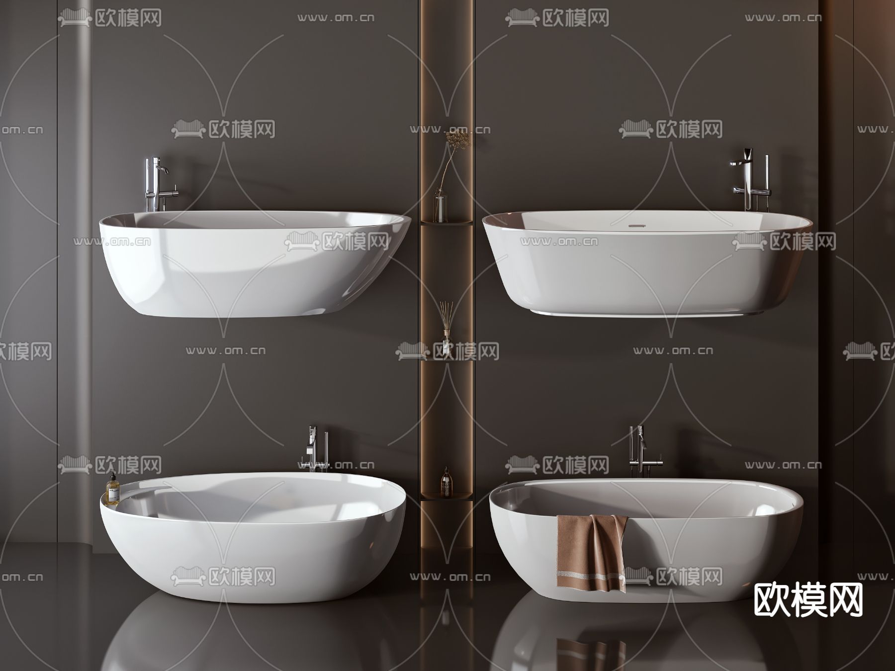 浴缸3d模型下载