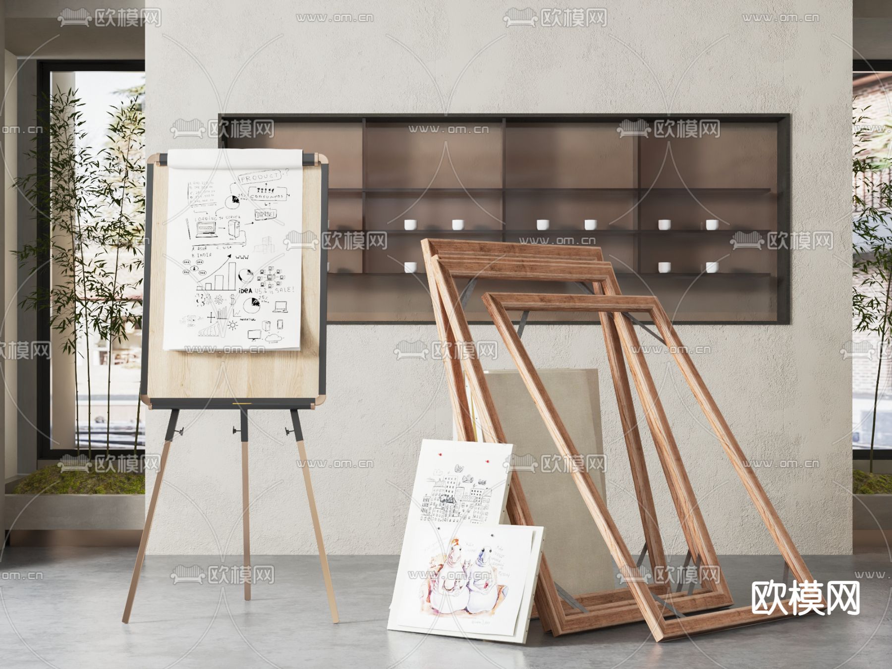 画架 画框 画架3d模型下载