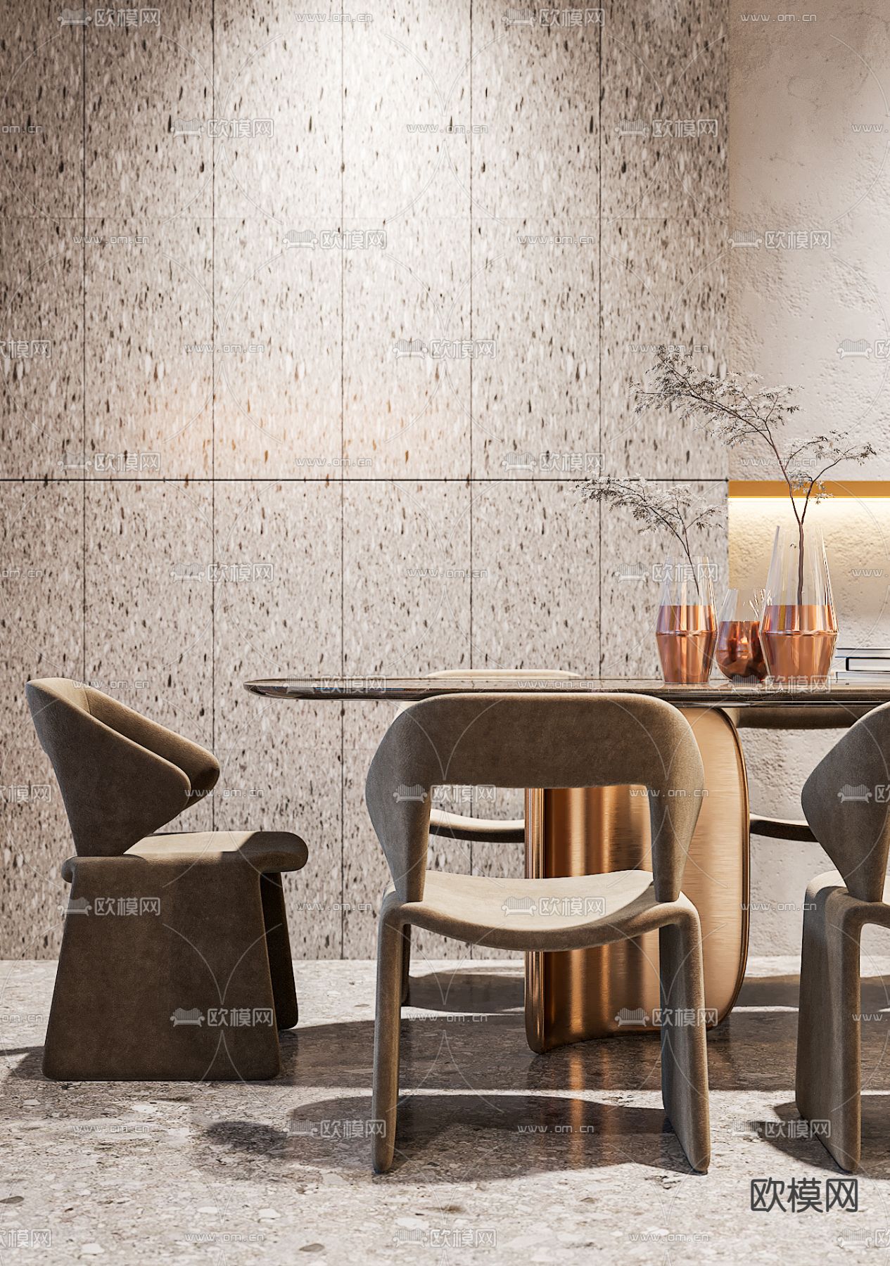 侘寂咖啡厅3d模型下载（渲染图3）