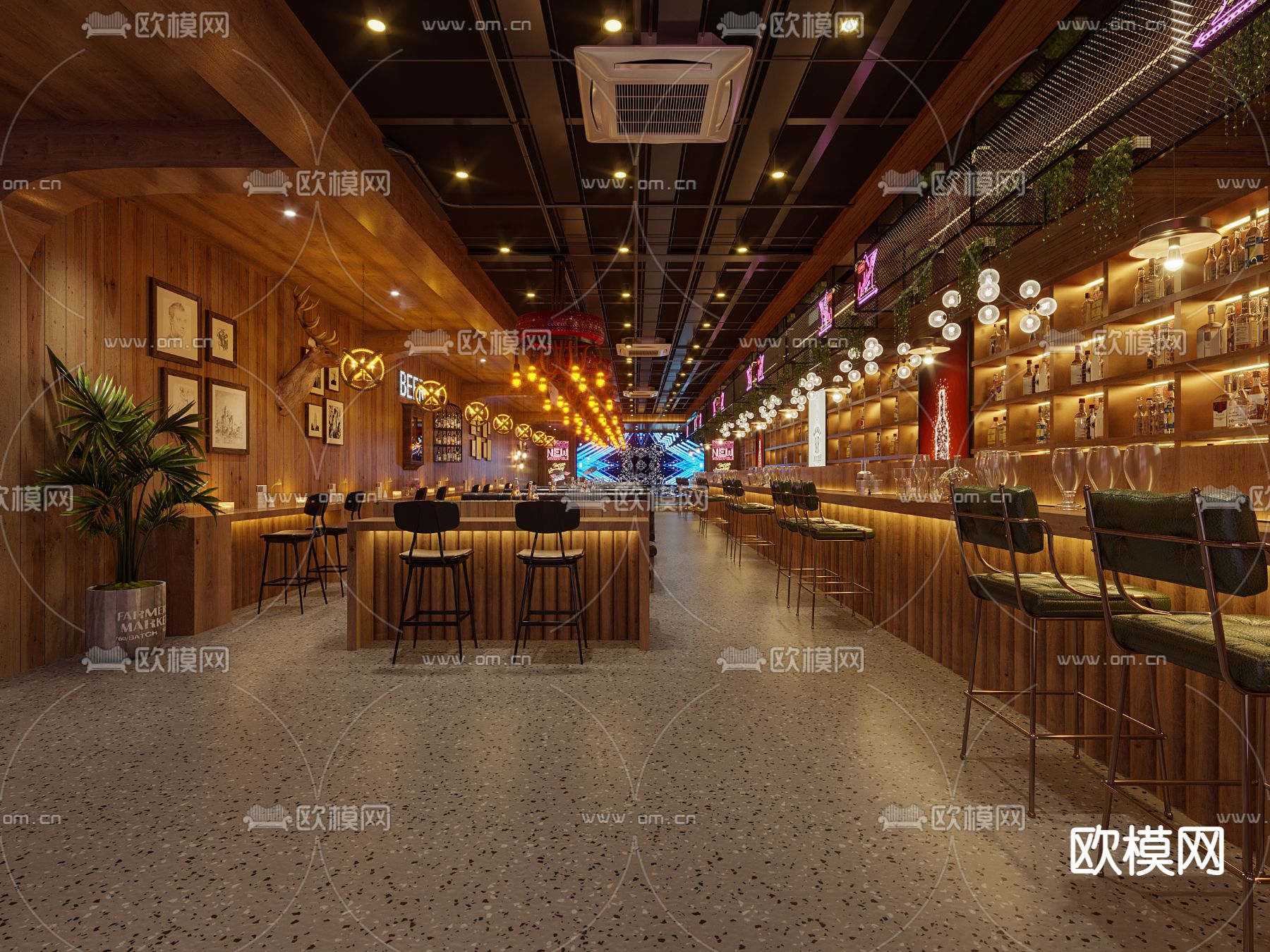酒吧 酒馆 清吧3d模型下载（渲染图1）