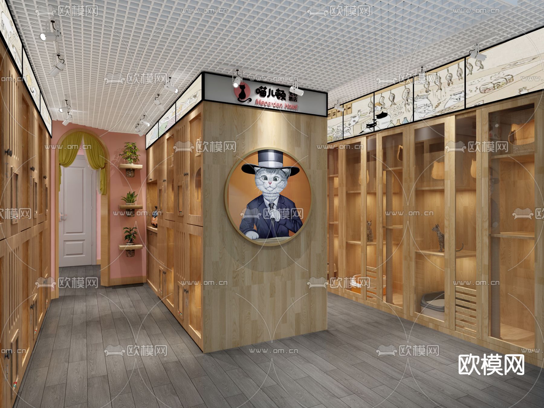 北欧宠物店3d模型下载（渲染图2）