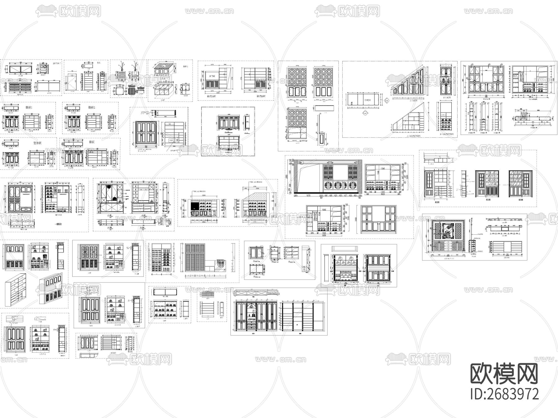 定制家居家具标准设计节点大样下载