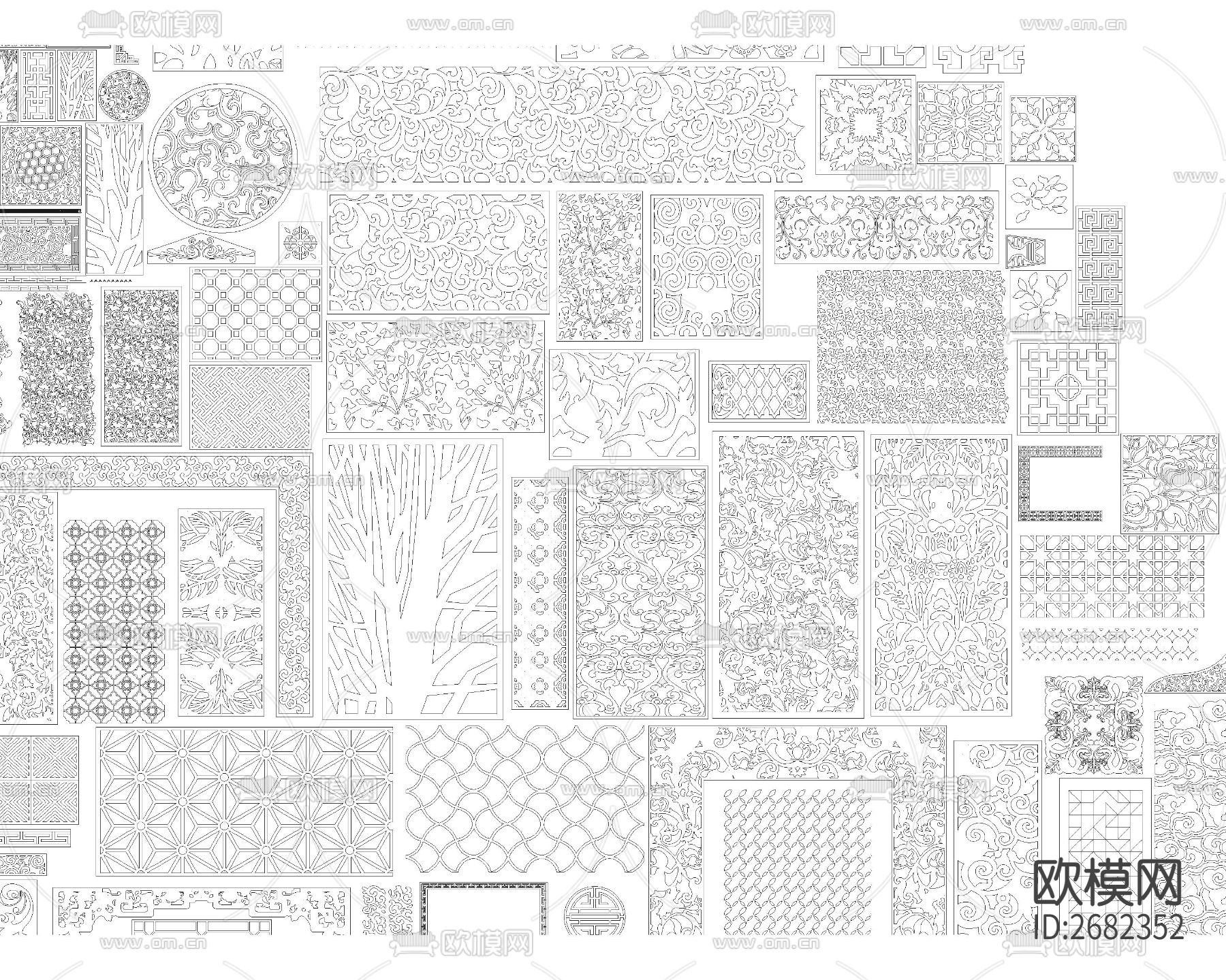 庭院地面铺装图库cad施工图下载（渲染图2）