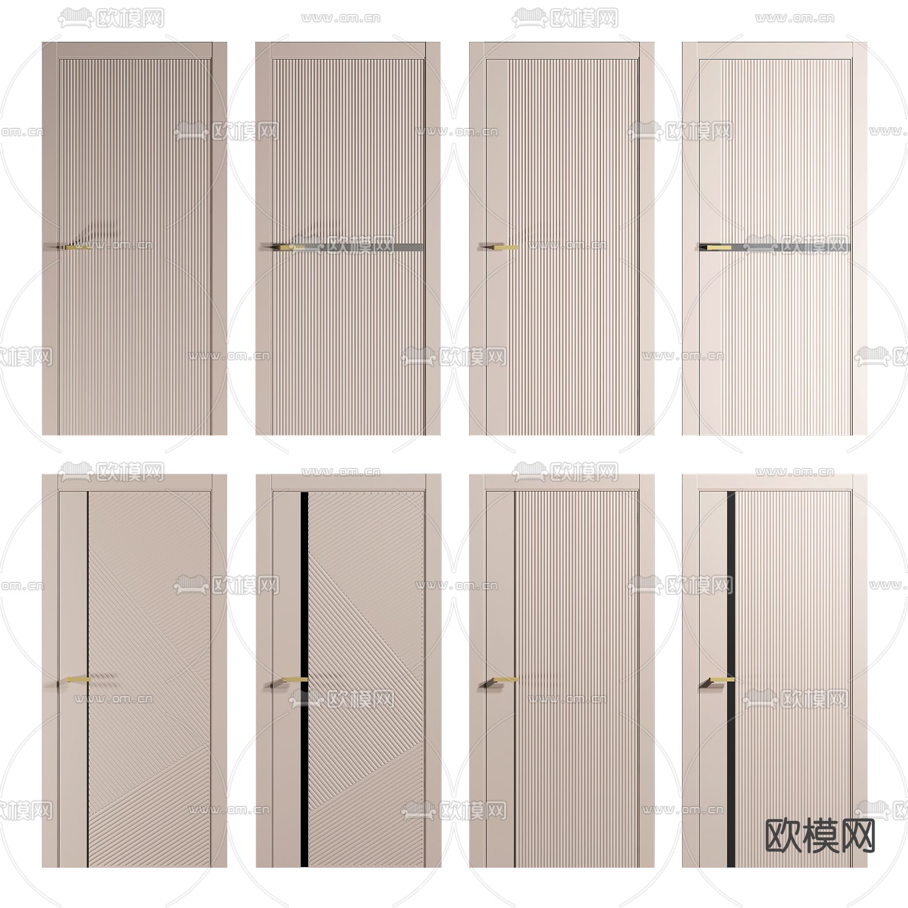 房门 单开门 平开门3d模型下载