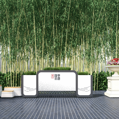  现代花箱 花钵su模型 