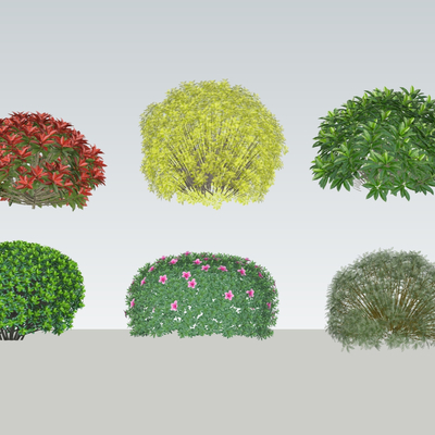  灌木球su模型 