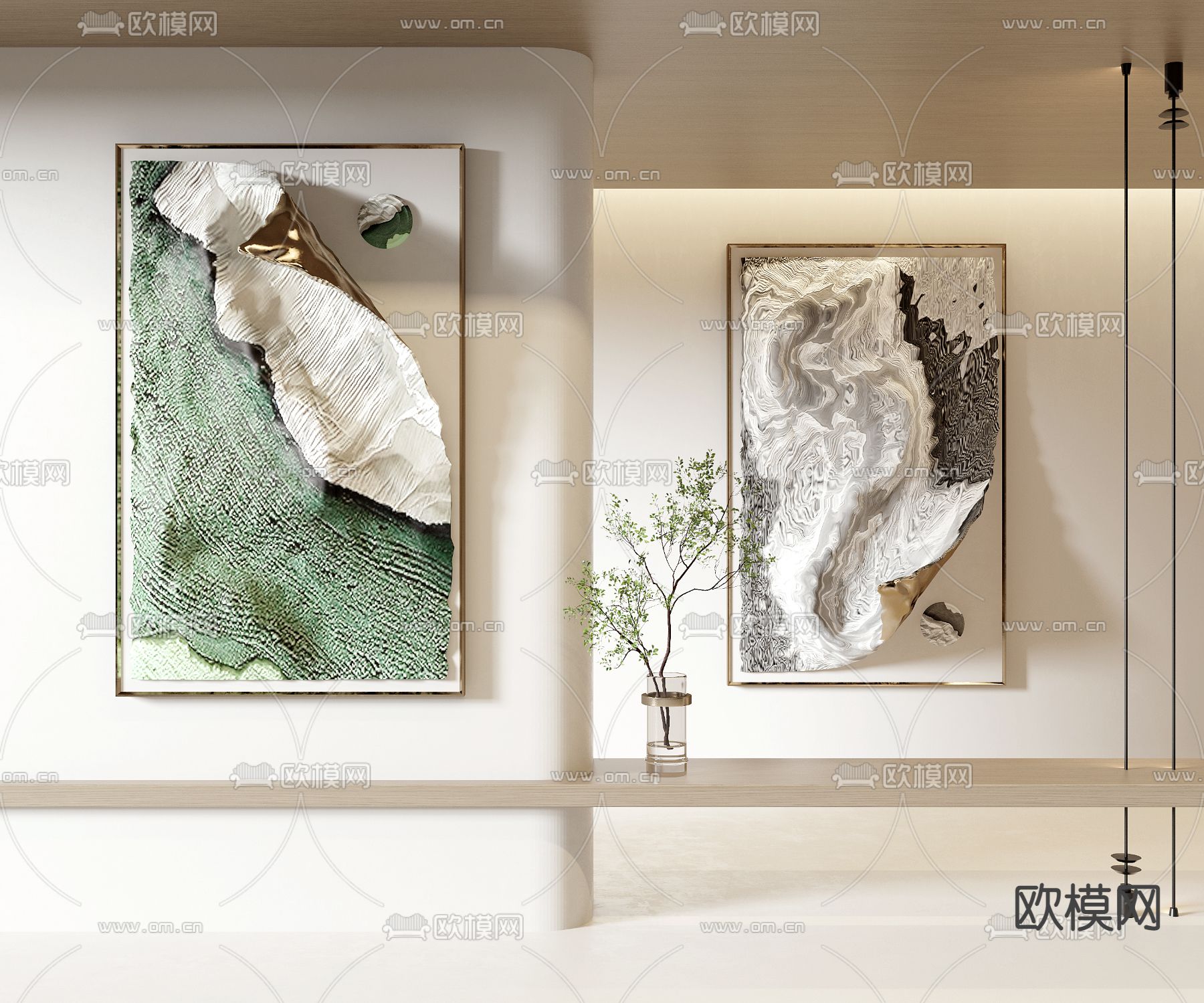 装饰画 立体画 油画3d模型下载