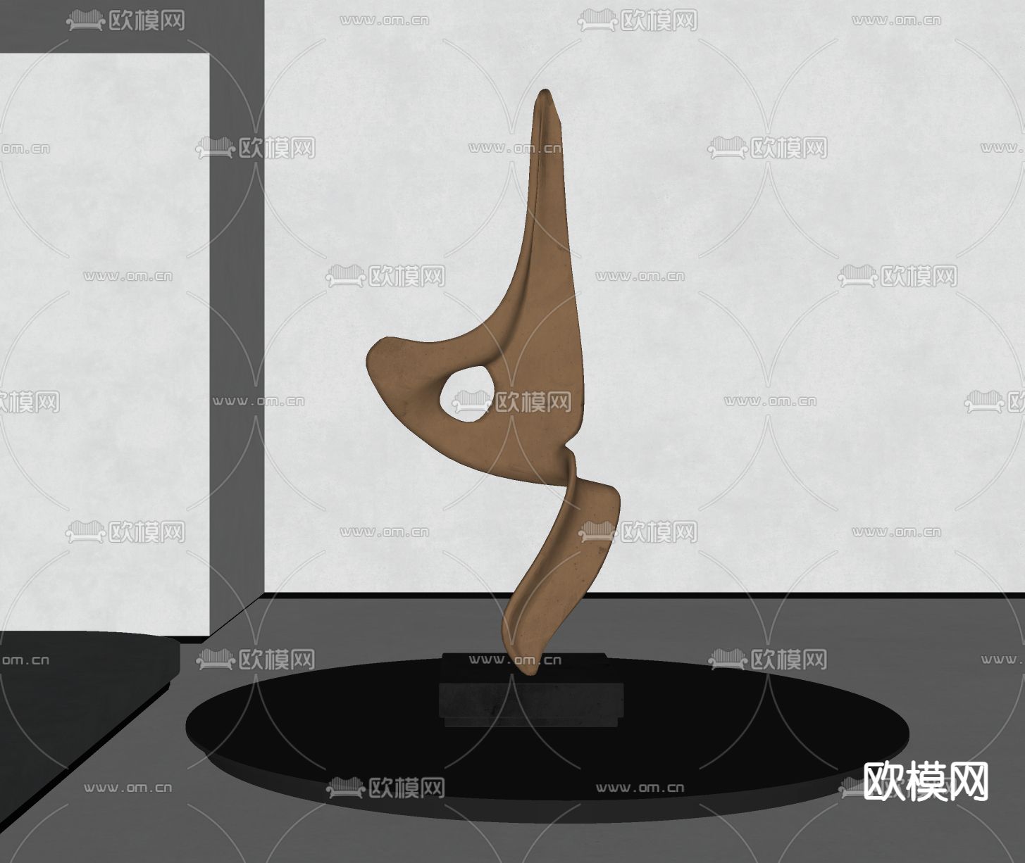 现代金属雕塑su模型