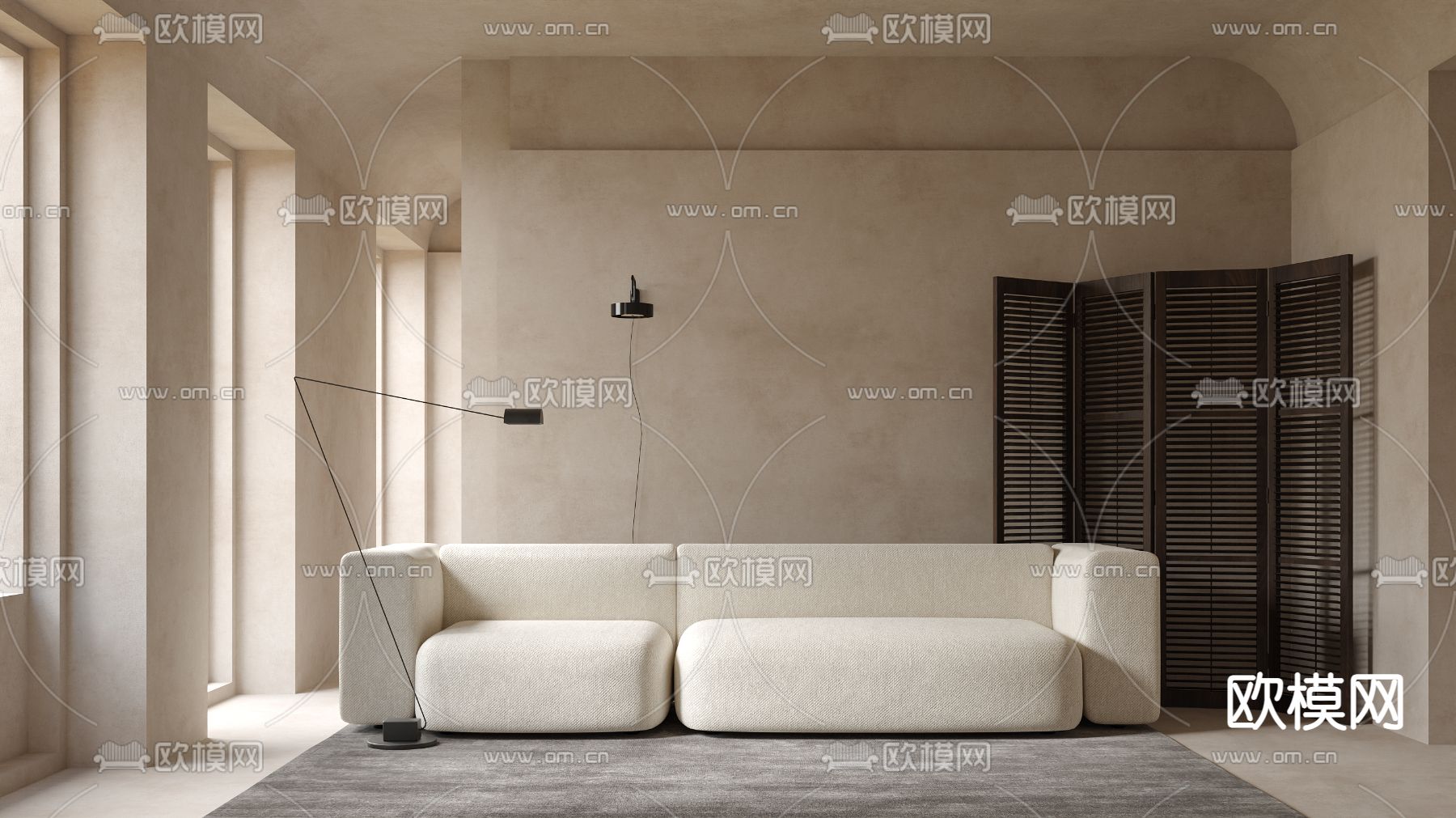 Cappellini 双人沙发3d模型下载