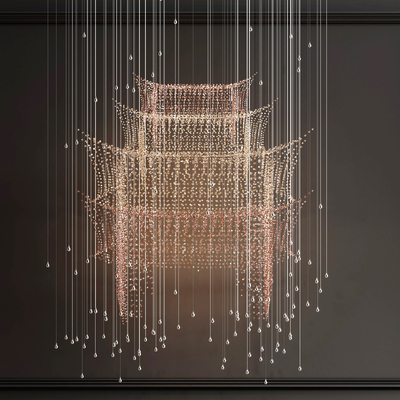  新中式装饰吊灯su模型 