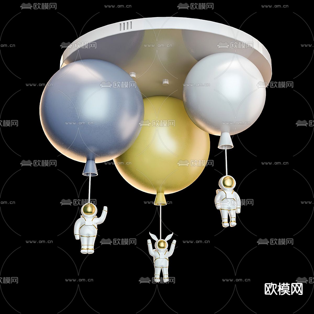 儿童吊灯 气球吊灯3d模型下载