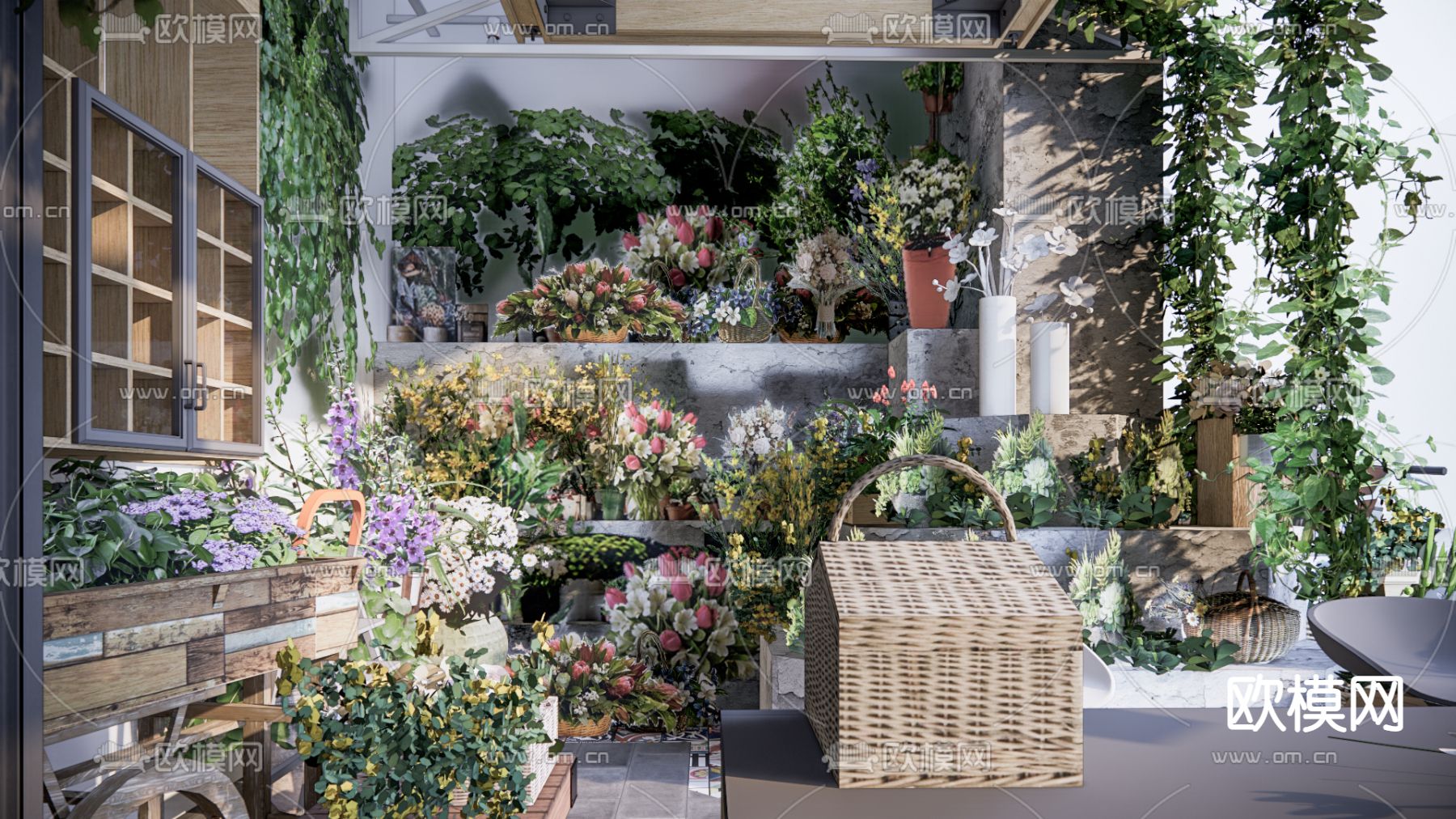 北欧花店su模型下载（渲染图2）