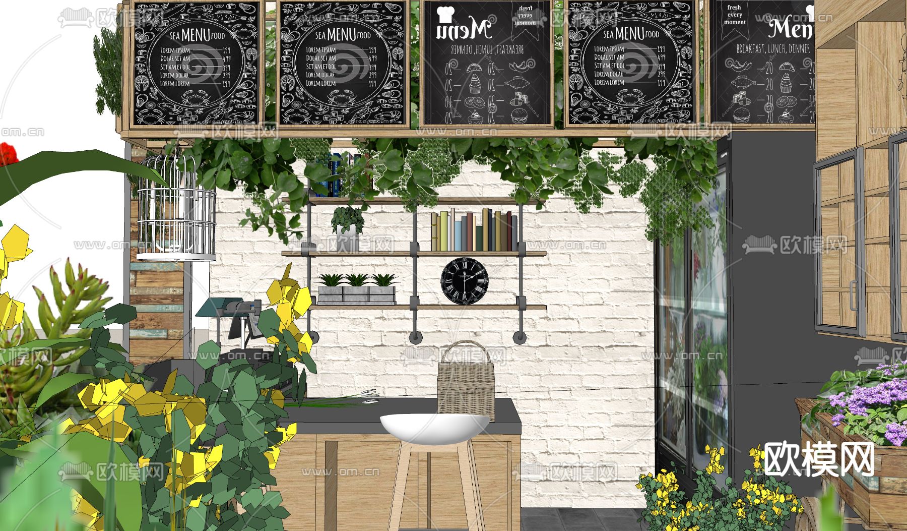 北欧花店su模型下载（渲染图4）