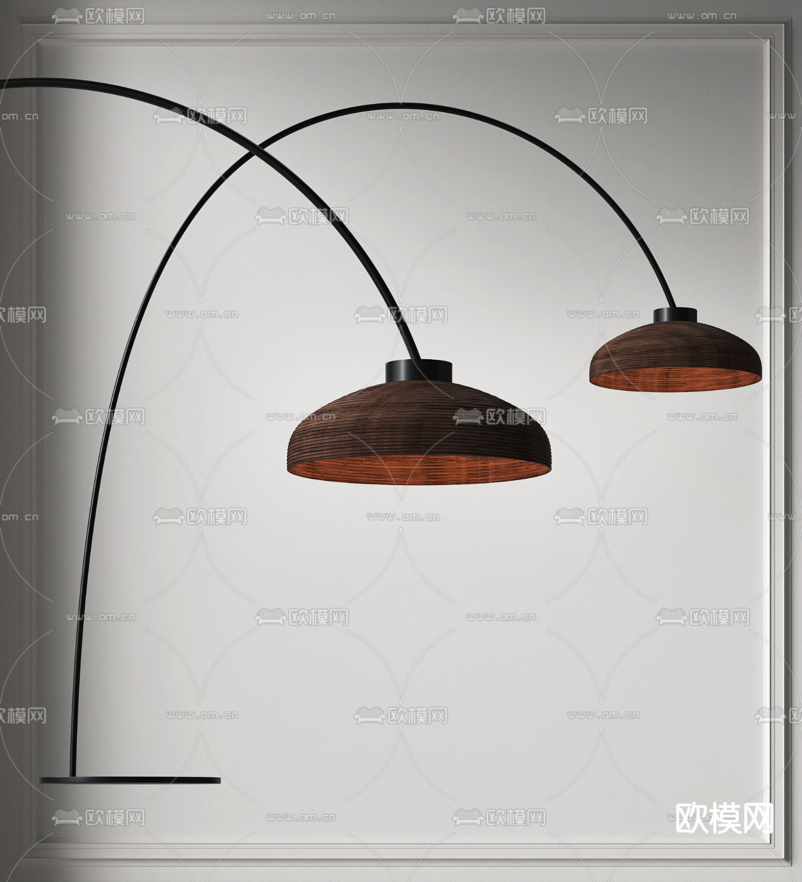 侘寂落地灯 钓鱼灯3d模型下载