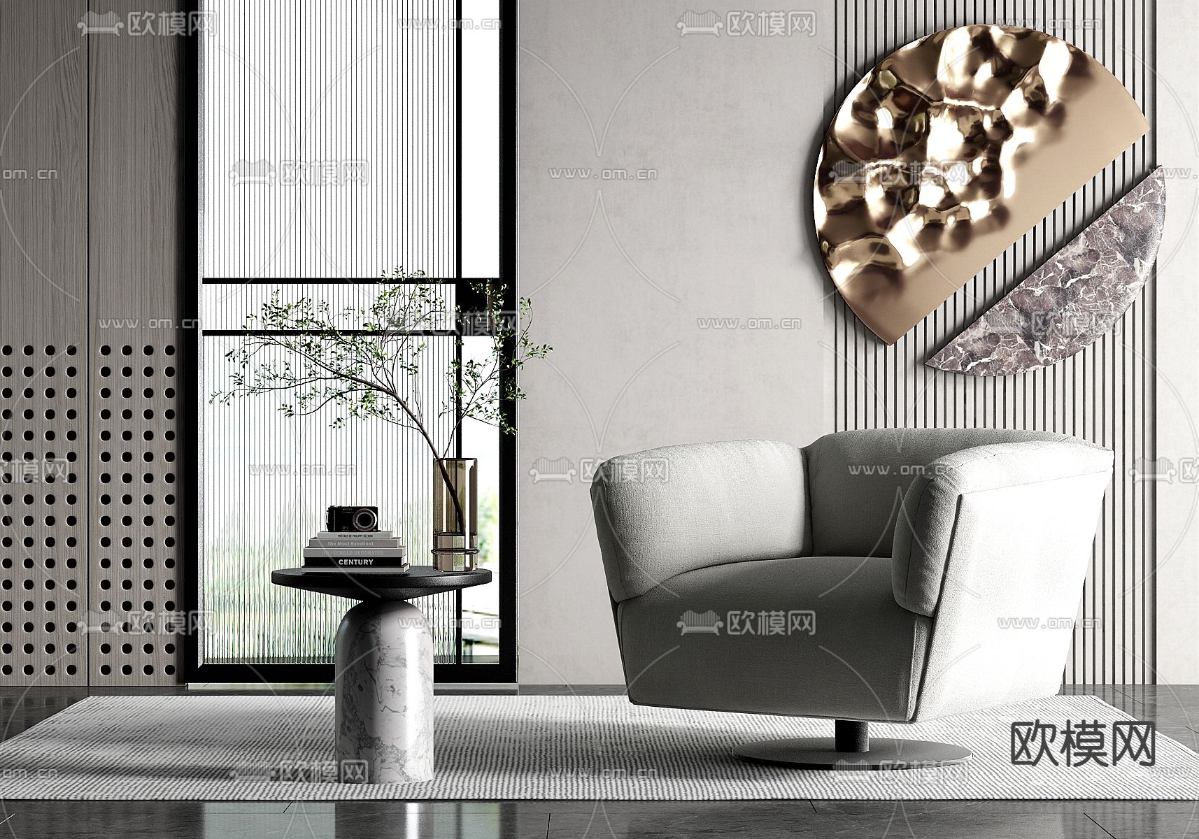 单人沙发3d模型下载