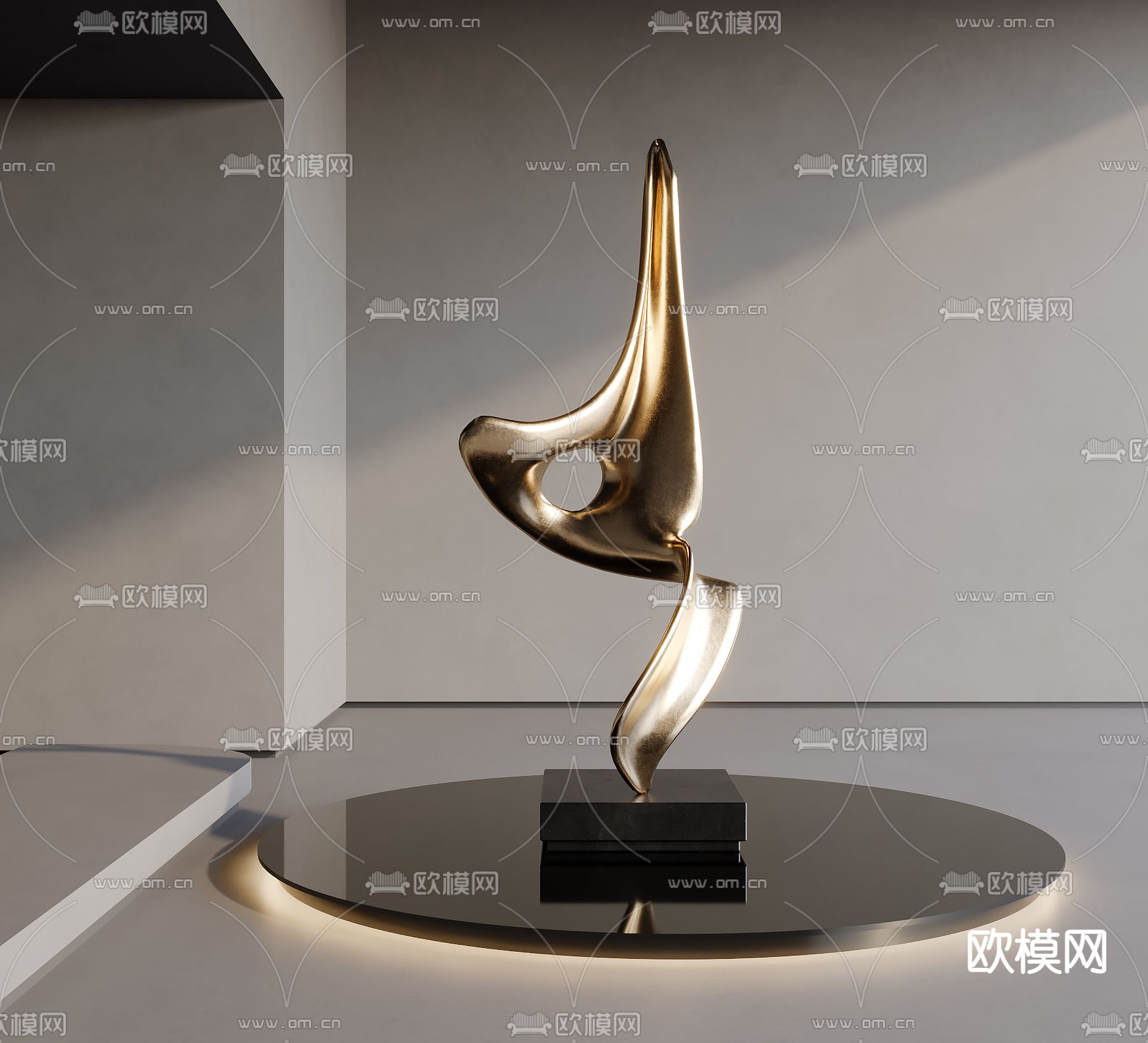 现代金属雕塑su模型