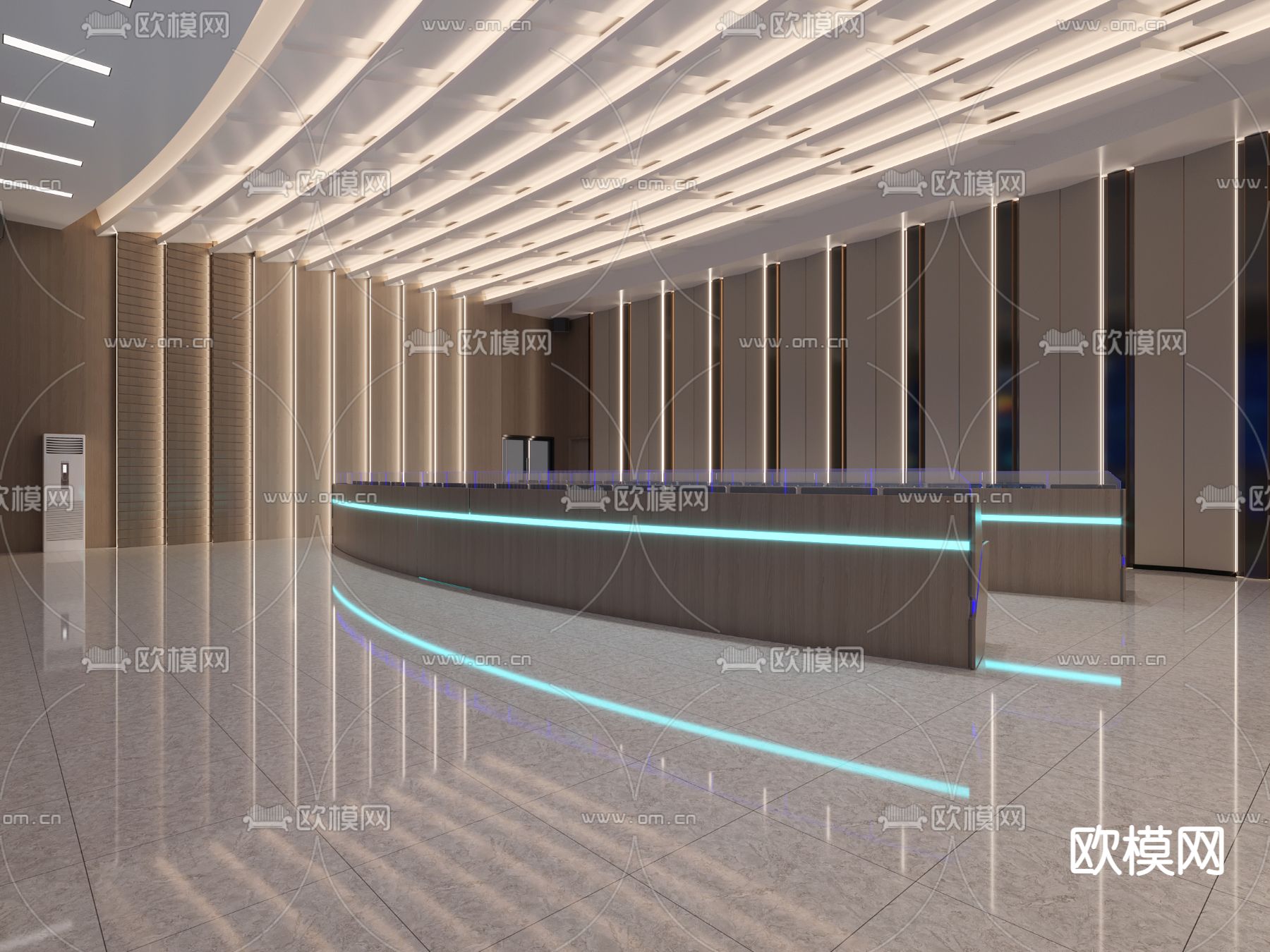 指挥室 监控室3d模型下载（渲染图2）