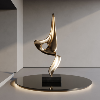 现代金属雕塑su模型