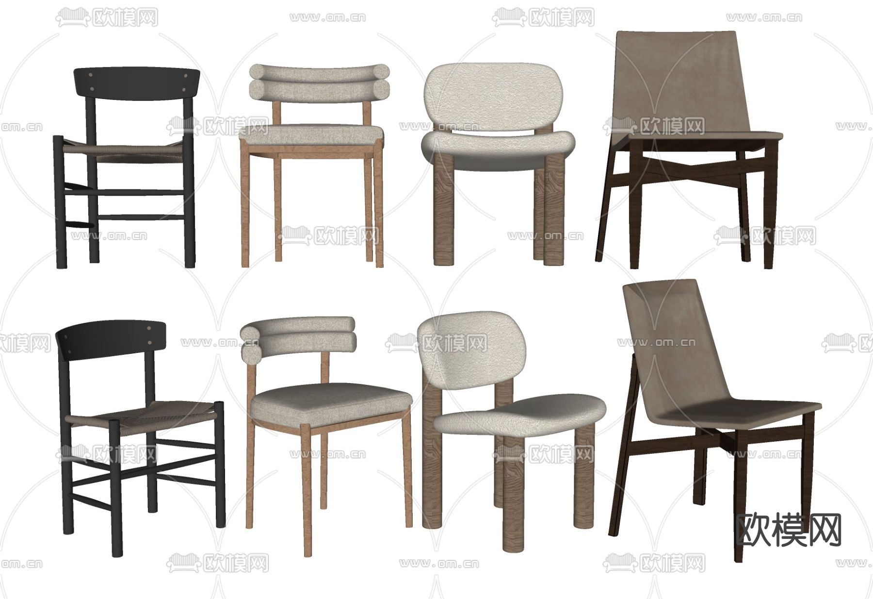 休闲椅su模型下载（渲染图2）