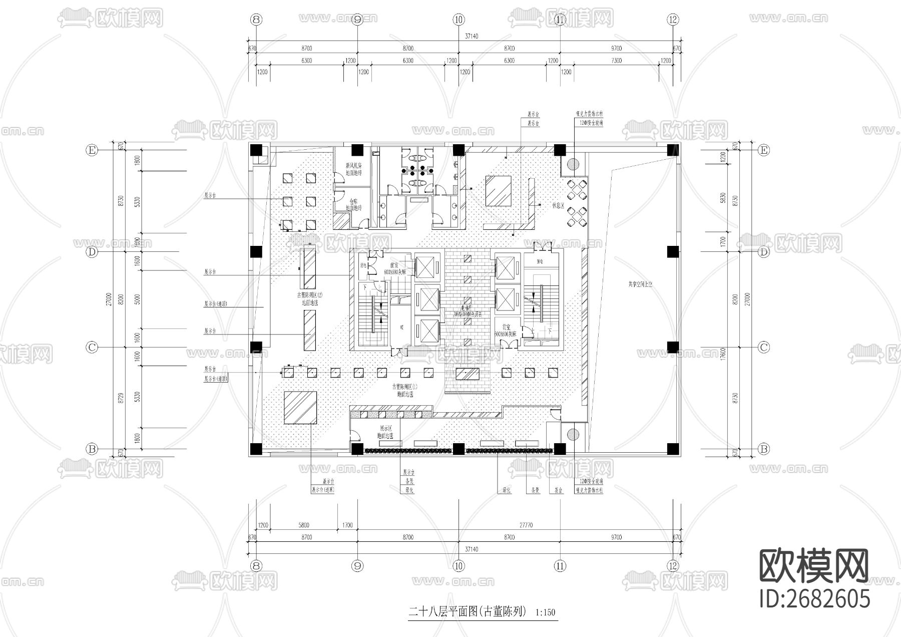 某电视台办公楼cad施工图下载（渲染图5）