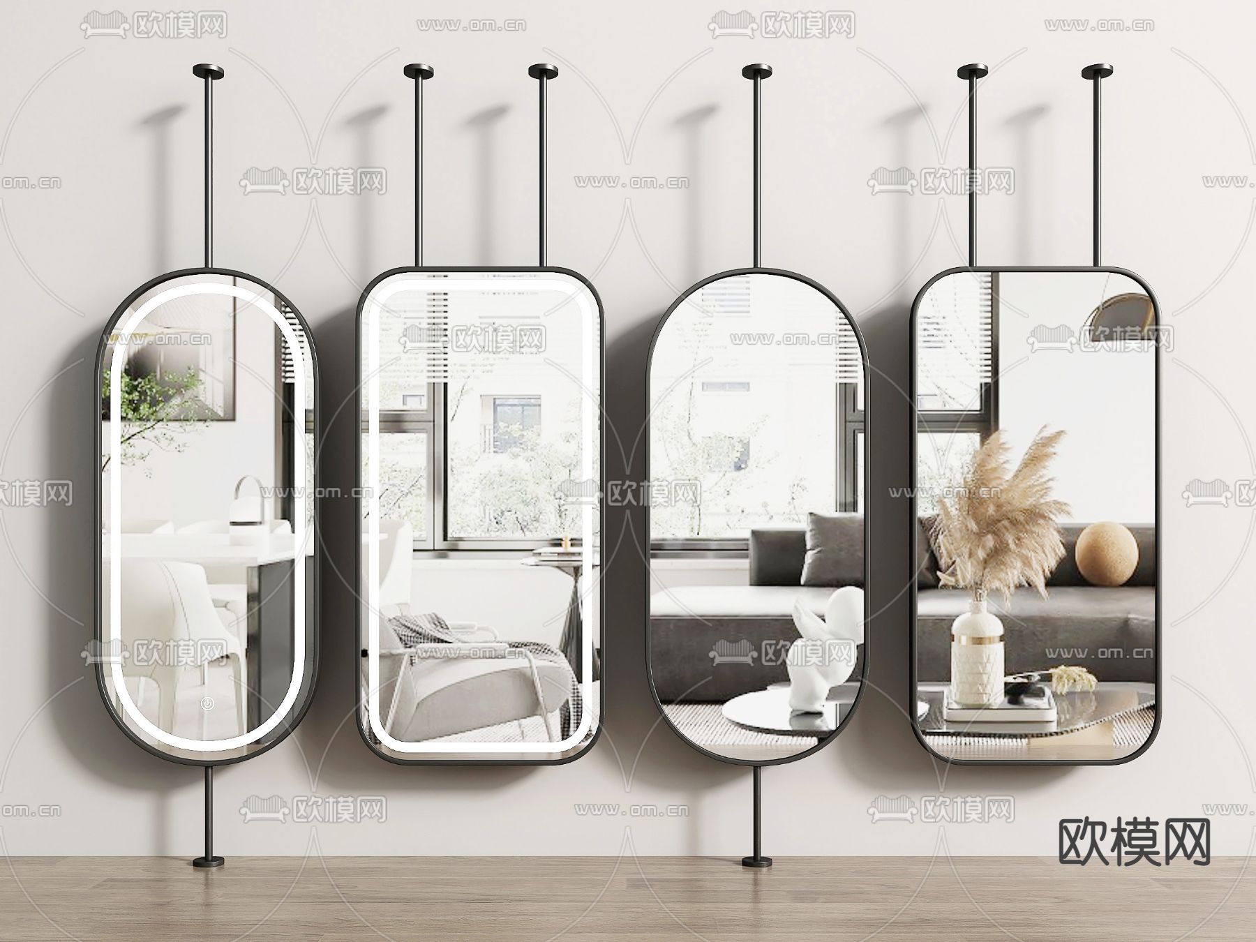 镜子 浴室镜 化妆镜 穿衣镜3d模型下载
