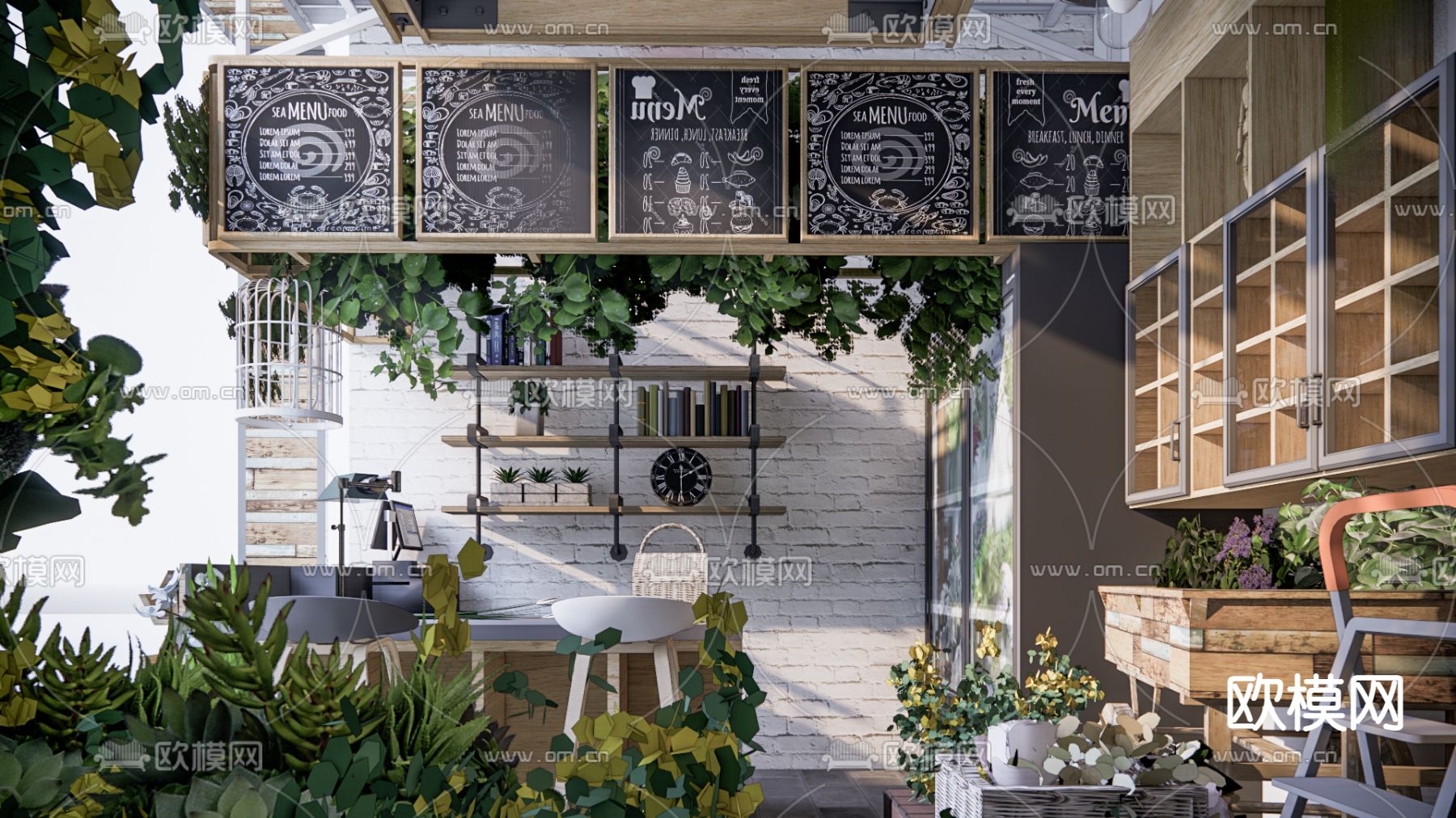 北欧花店su模型下载（渲染图1）