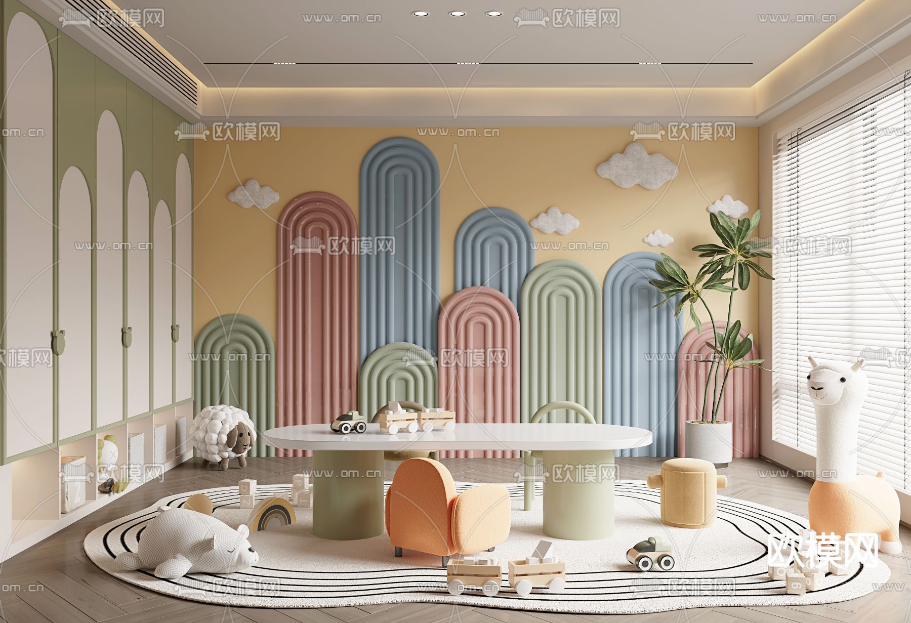 儿童房 玩具房 娱乐房3d模型下载