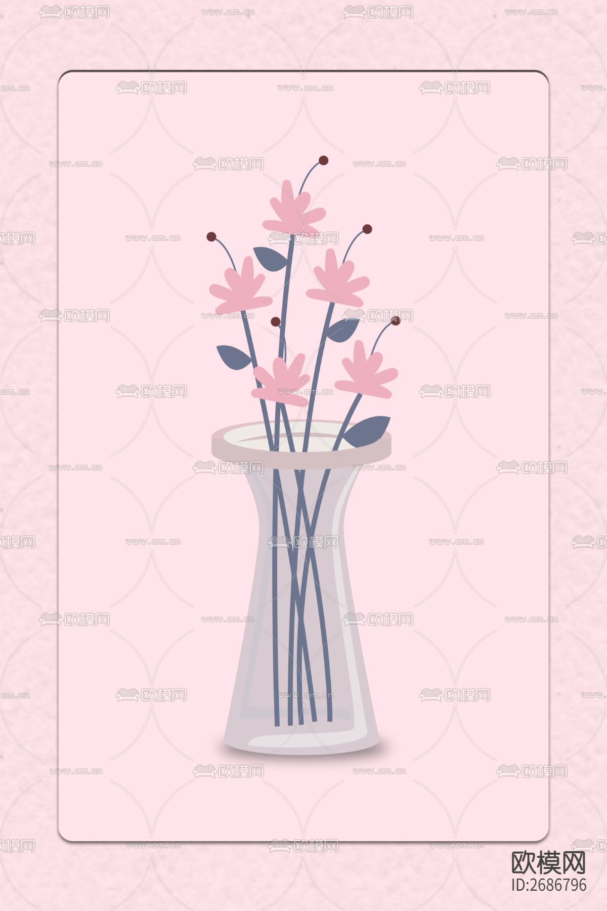 卡通花瓶 装饰画
