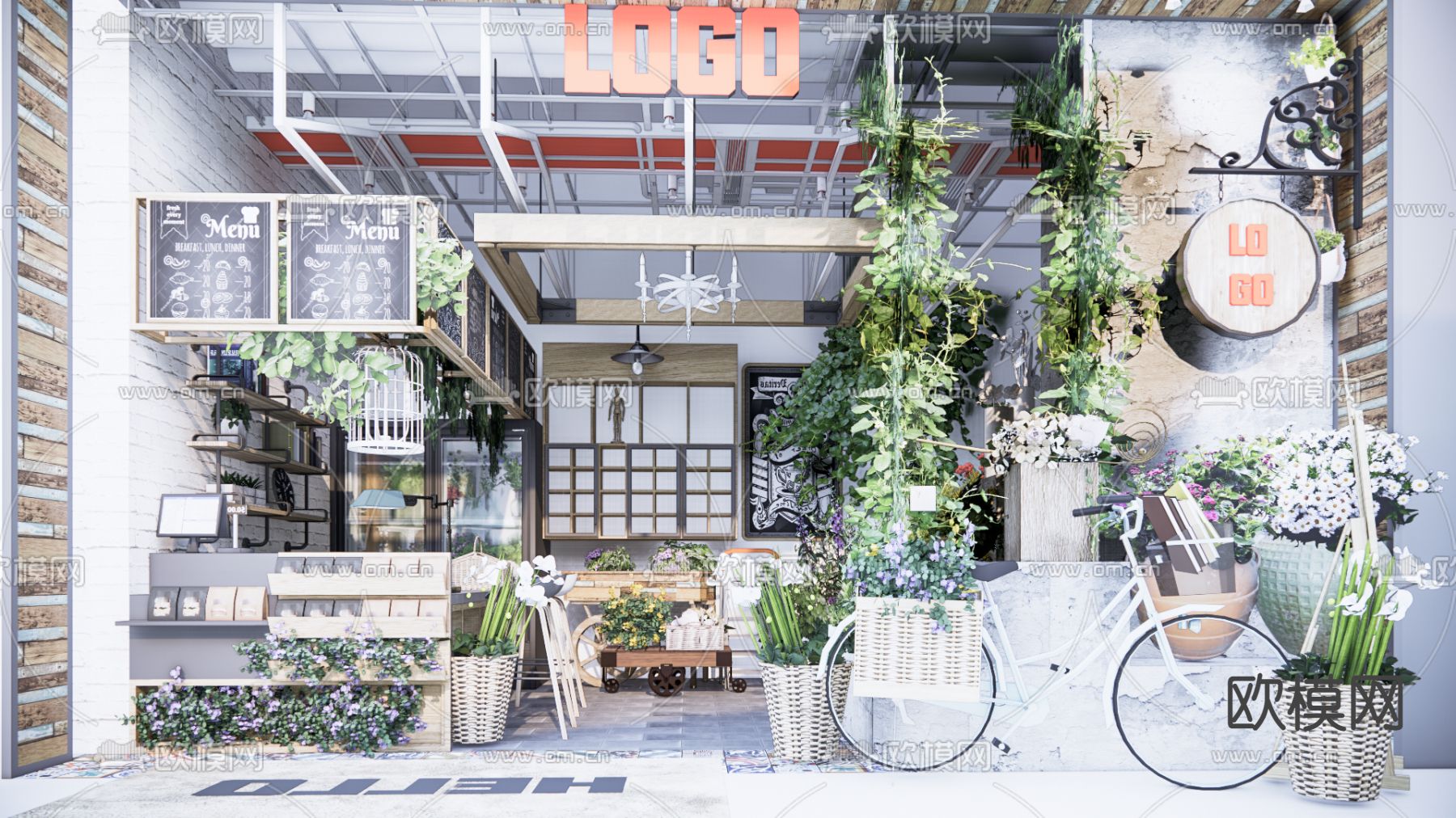 北欧花店su模型下载（渲染图3）