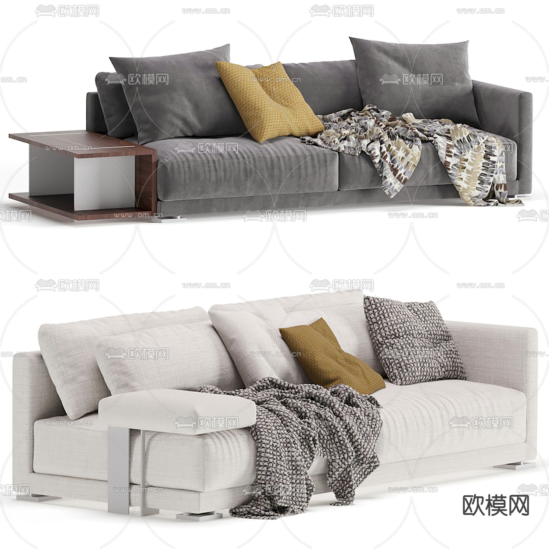 poliform 双人沙发3d模型下载