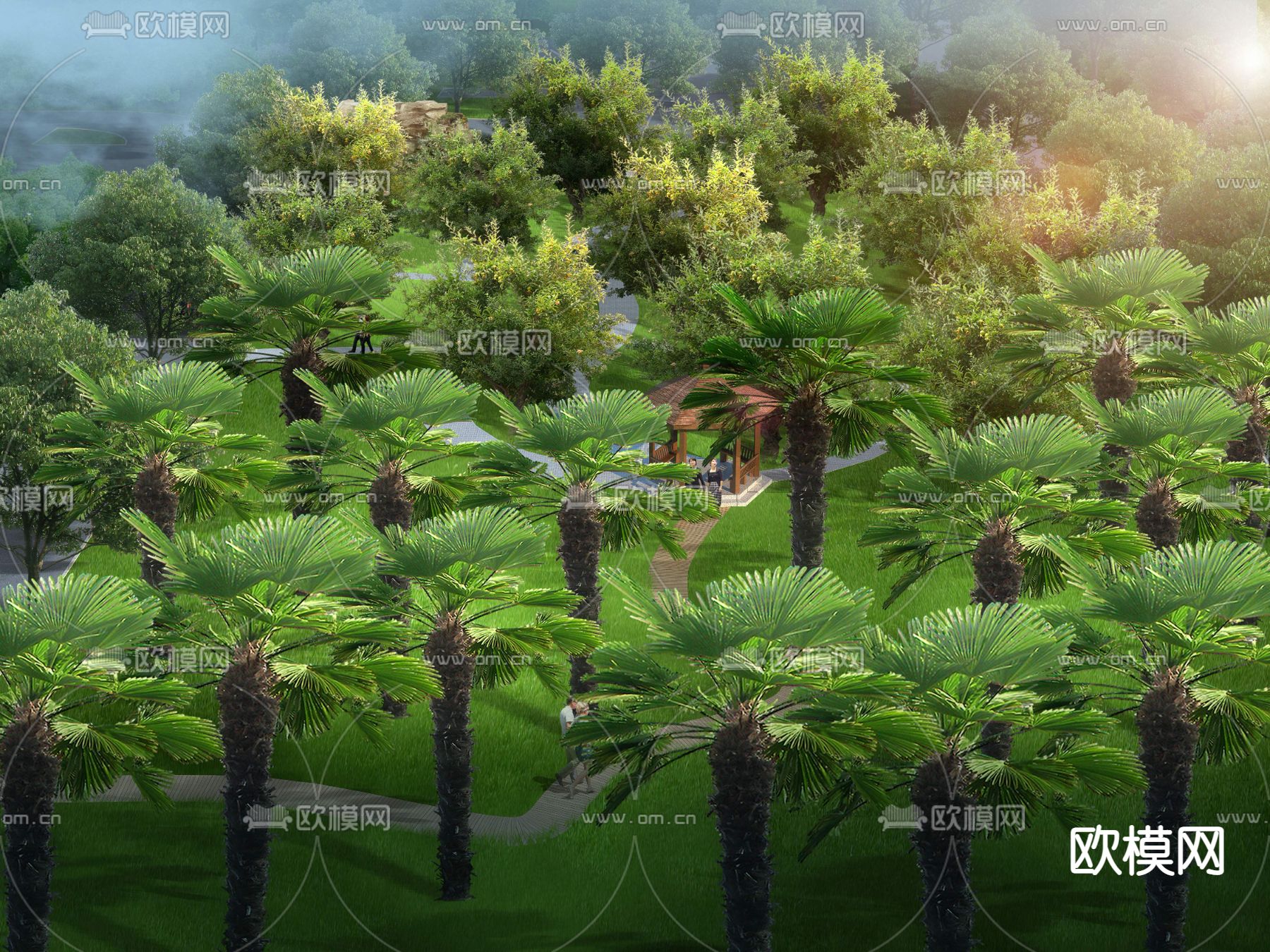 热带园林psd下载