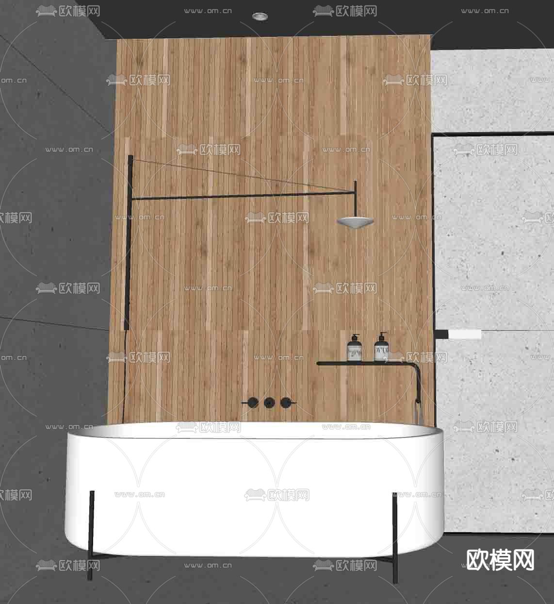 浴缸su模型下载（渲染图2）