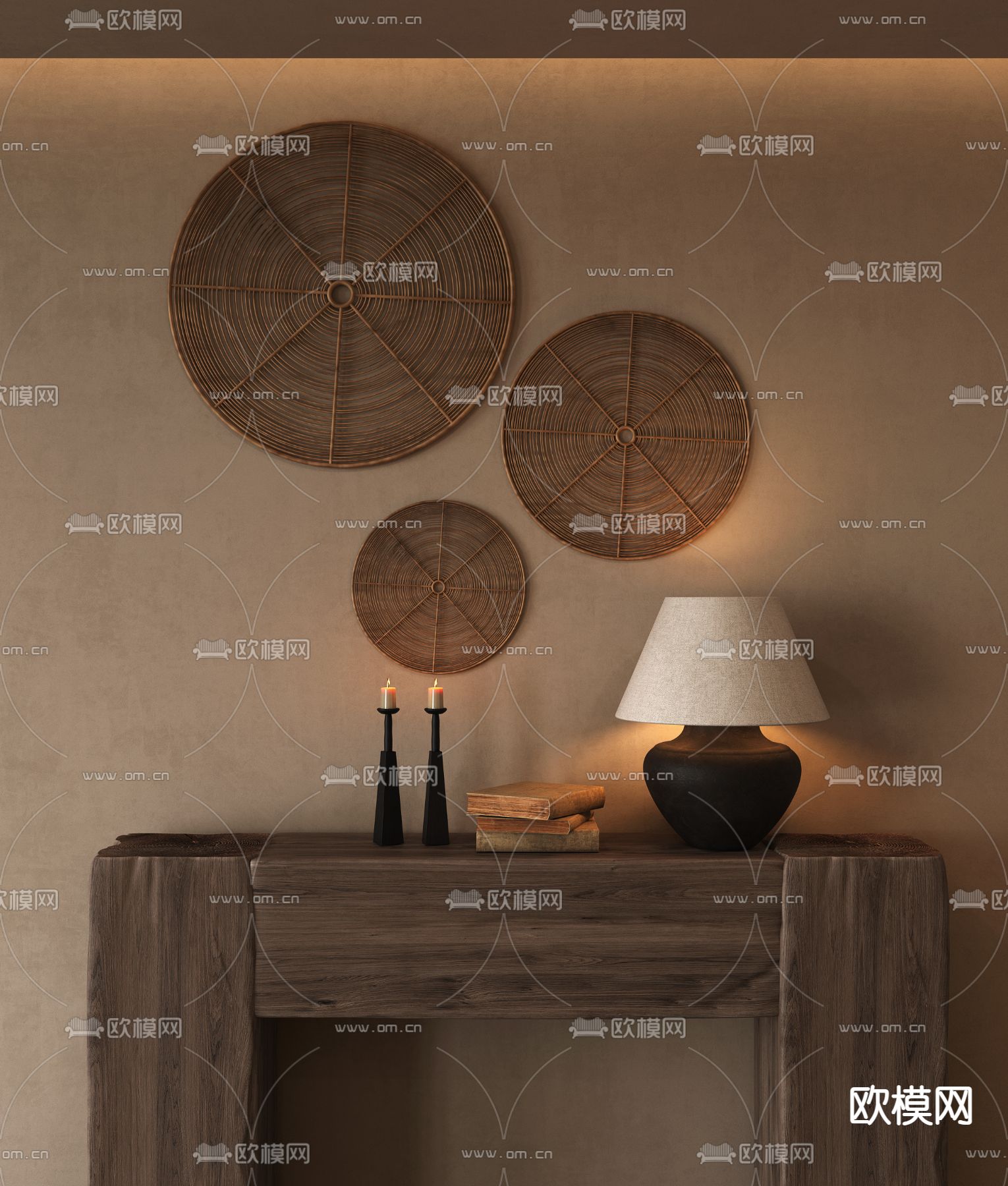 侘寂楼梯间3d模型下载（渲染图2）